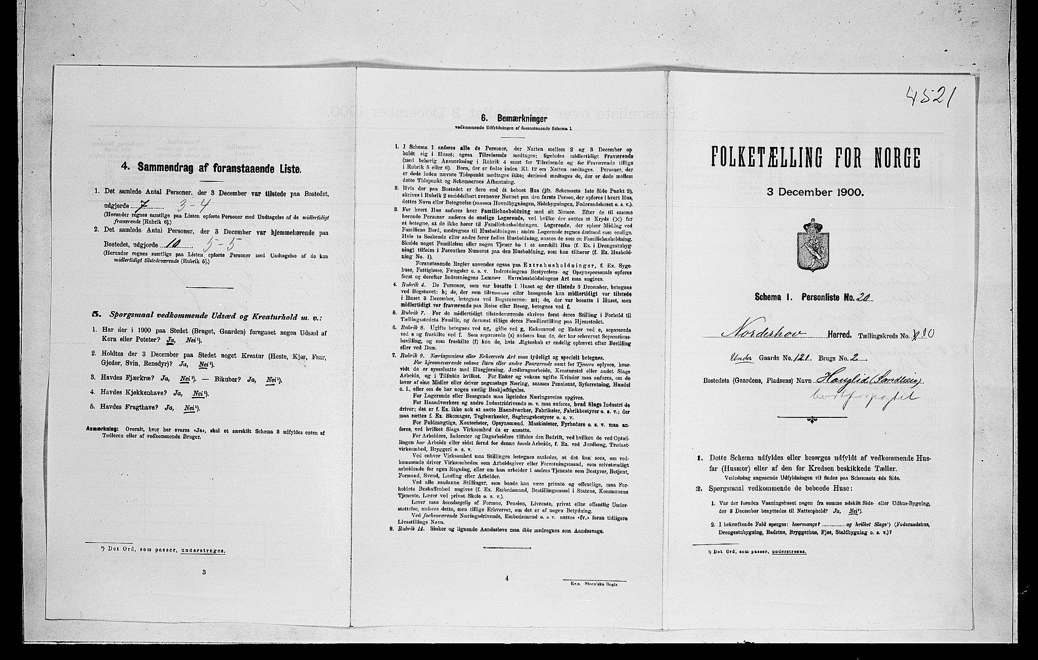 RA, Folketelling 1900 for 0613 Norderhov herred, 1900, s. 2327