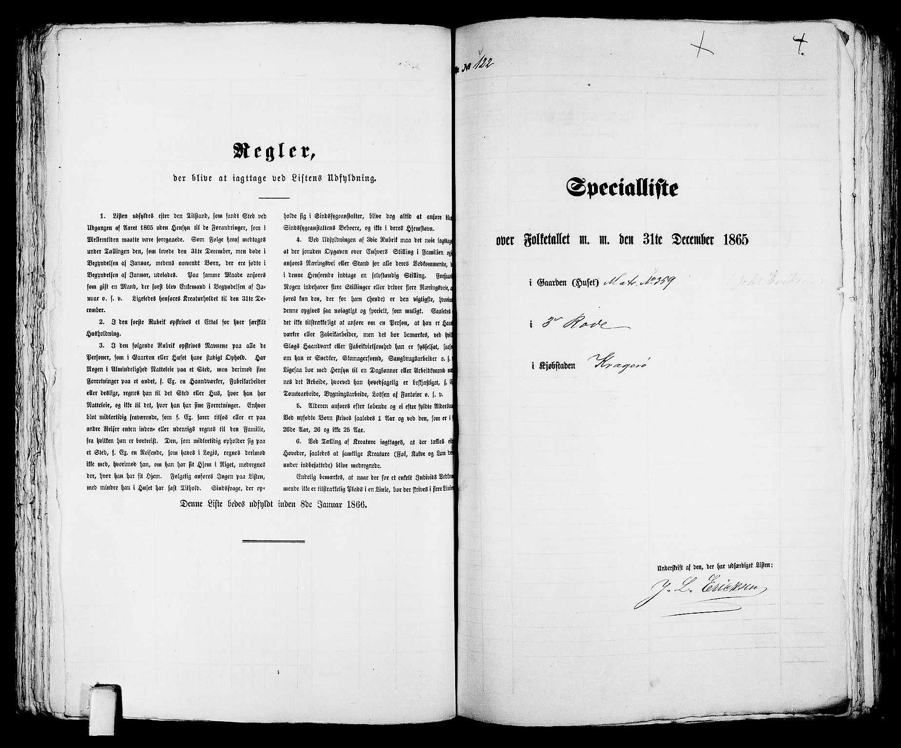 RA, Folketelling 1865 for 0801B Kragerø prestegjeld, Kragerø kjøpstad, 1865, s. 253