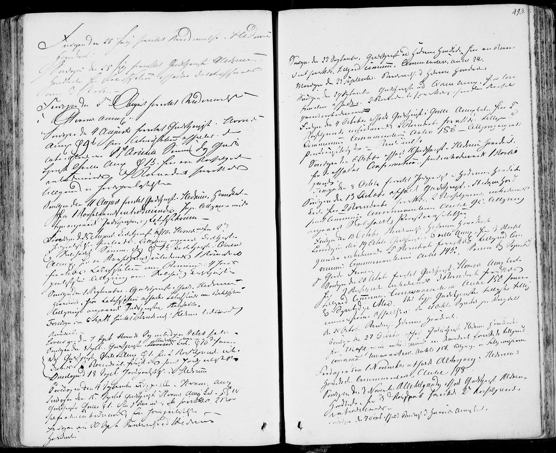 Hedrum kirkebøker, AV/SAKO-A-344/F/Fa/L0005: Ministerialbok nr. I 5, 1835-1848, s. 493