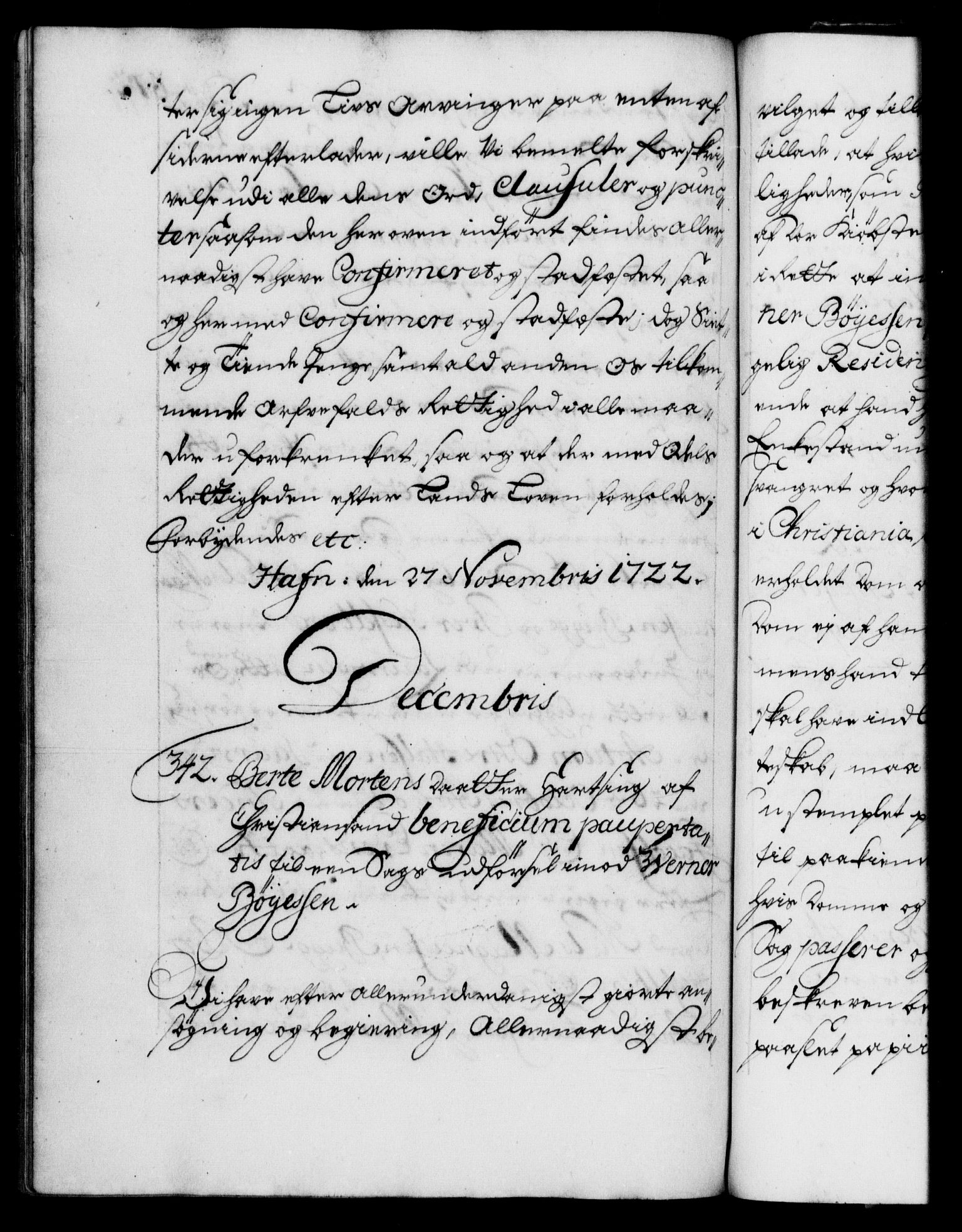 Danske Kanselli 1572-1799, RA/EA-3023/F/Fc/Fca/Fcaa/L0023: Norske registre, 1720-1722, s. 672b