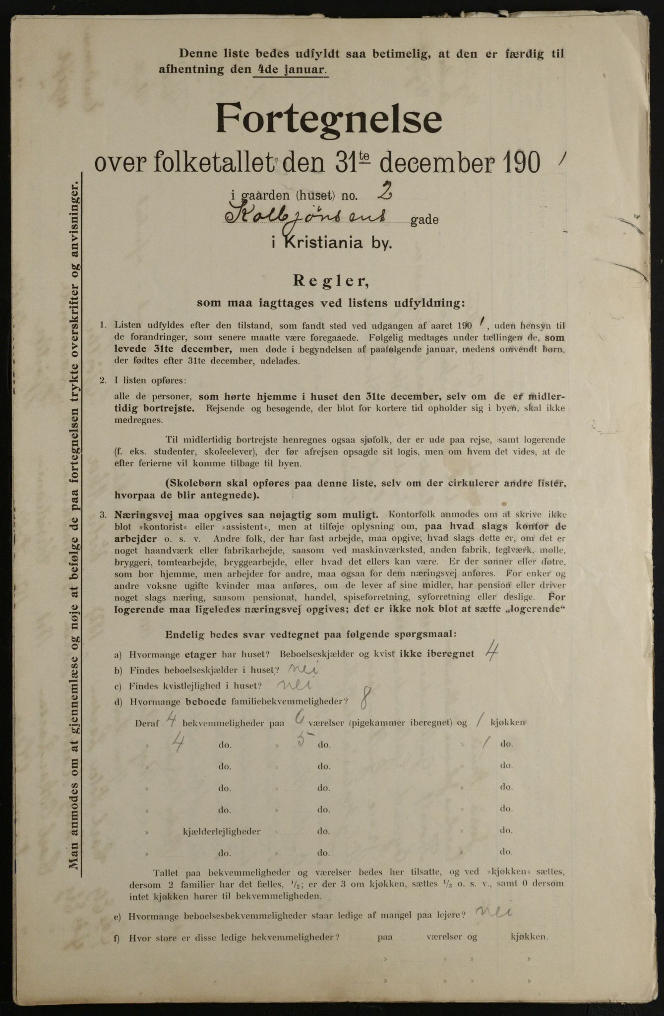 OBA, Kommunal folketelling 31.12.1901 for Kristiania kjøpstad, 1901, s. 2096
