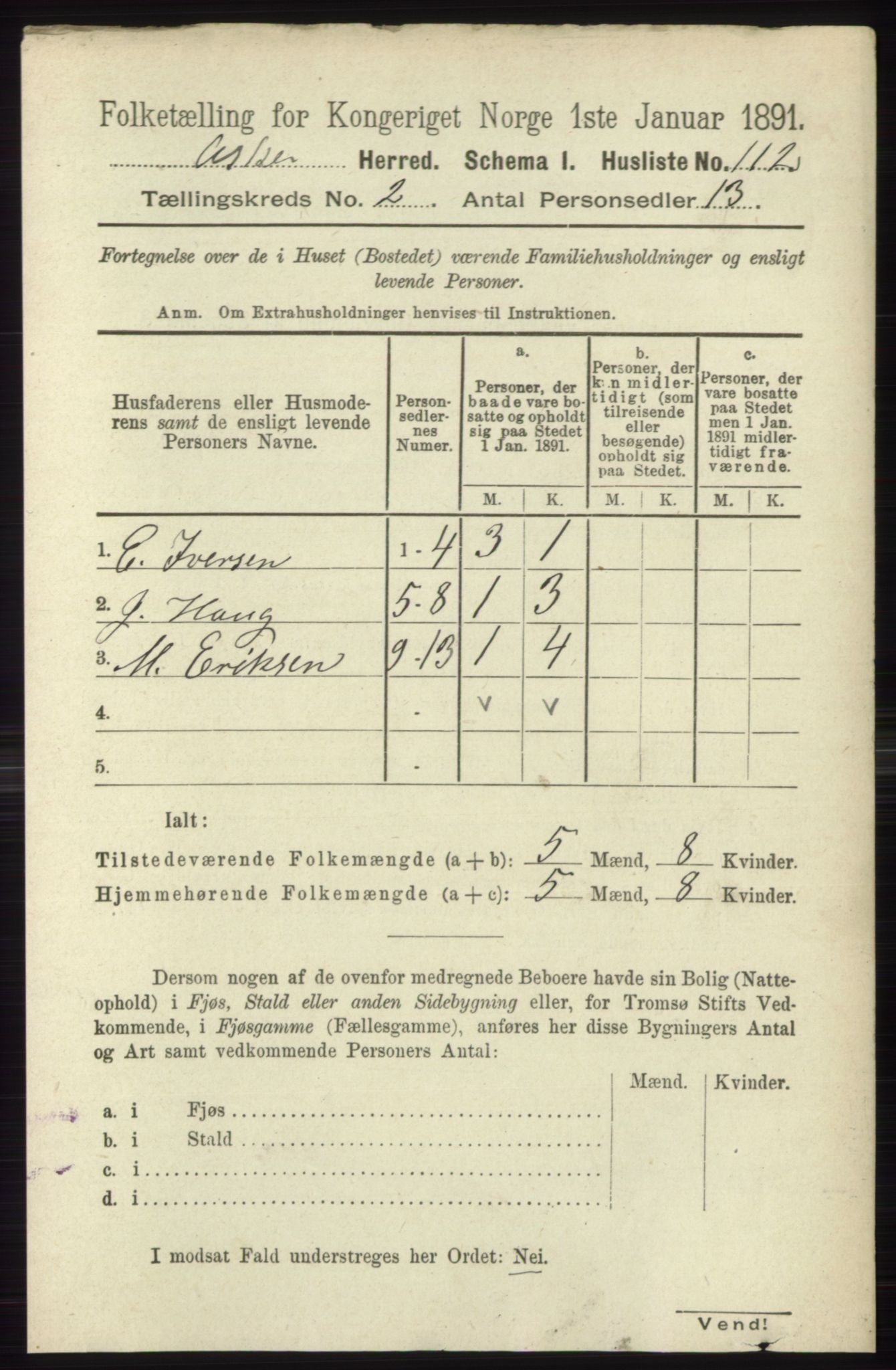 RA, Folketelling 1891 for 0220 Asker herred, 1891, s. 858