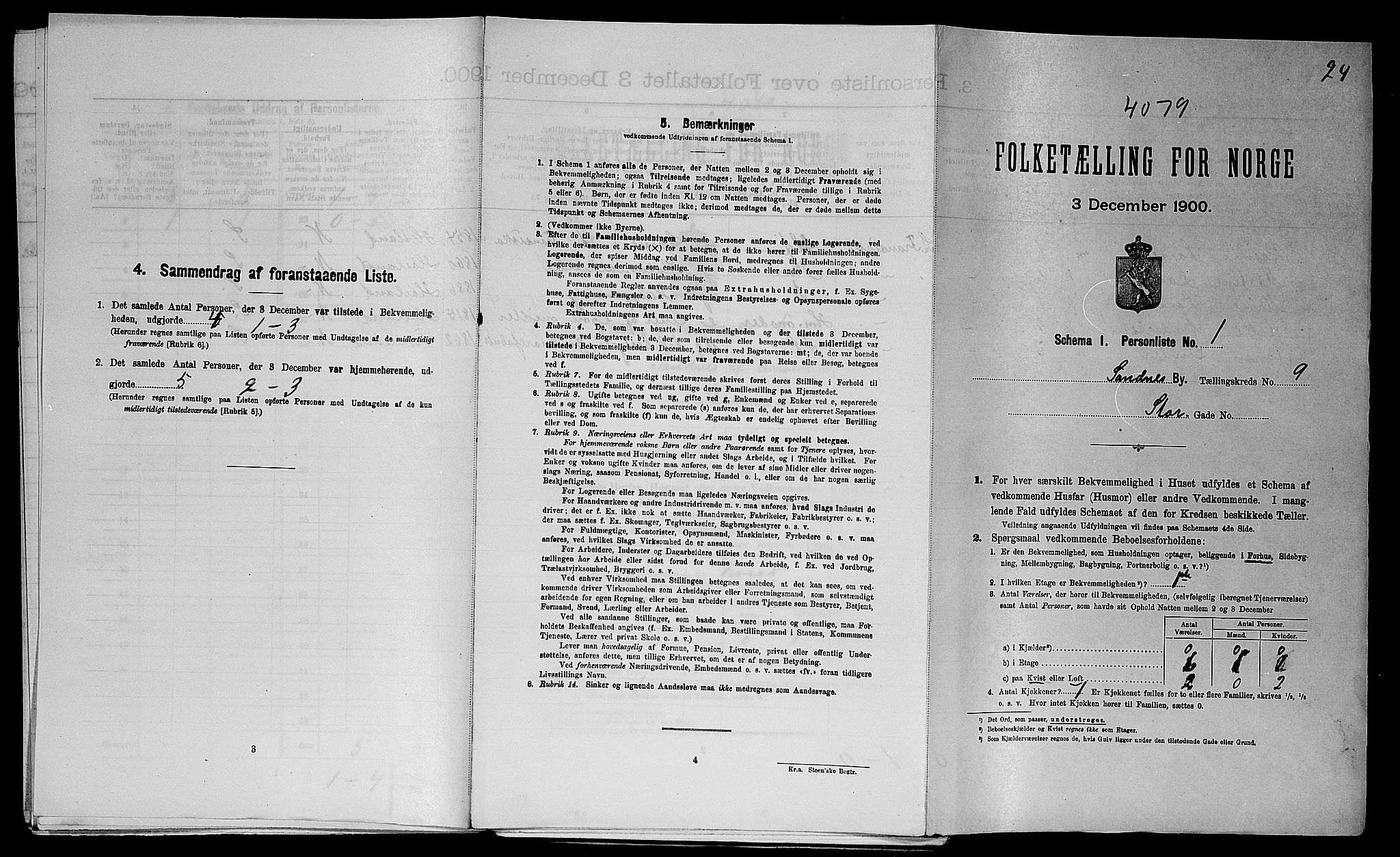 SAST, Folketelling 1900 for 1102 Sandnes ladested, 1900, s. 1272