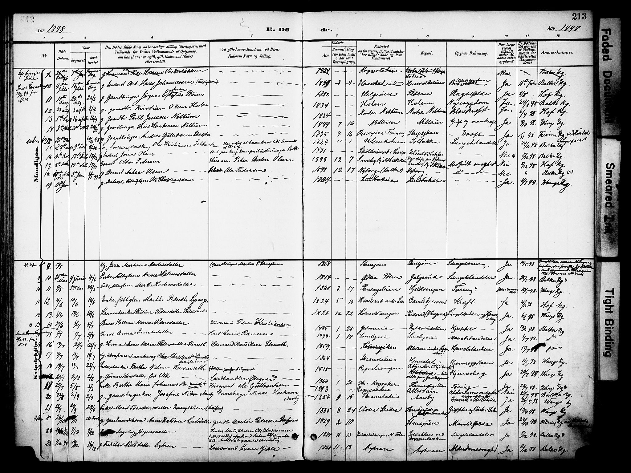 Østre Toten prestekontor, AV/SAH-PREST-104/H/Ha/Haa/L0009: Ministerialbok nr. 9, 1897-1913, s. 213