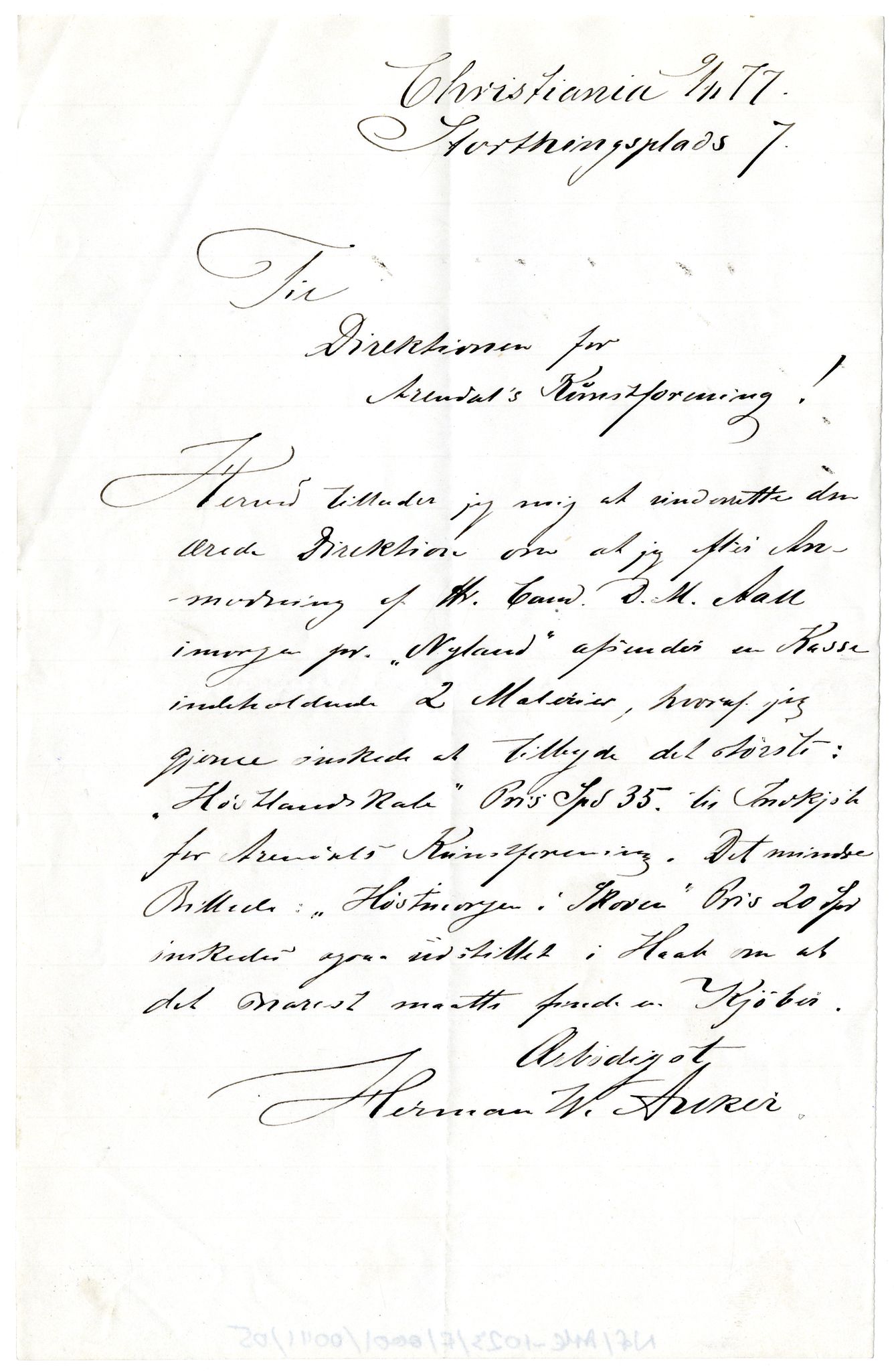 Diderik Maria Aalls brevsamling, NF/Ark-1023/F/L0001: D.M. Aalls brevsamling. A - B, 1738-1889, s. 507