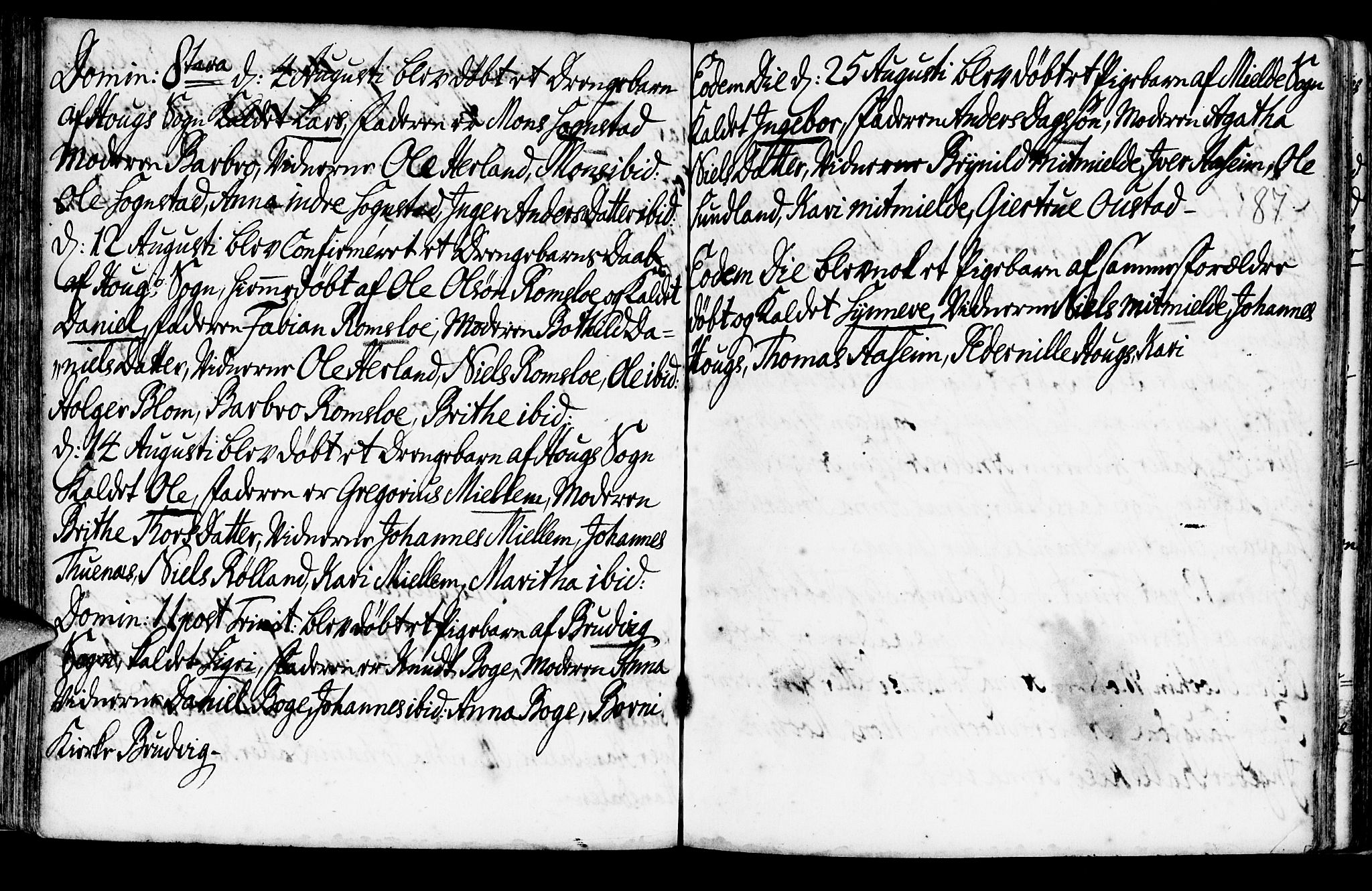 Haus sokneprestembete, SAB/A-75601/H/Haa: Ministerialbok nr. A 6, 1748-1758, s. 87