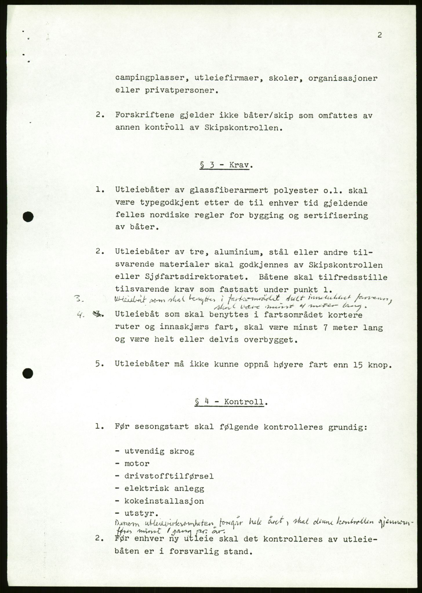 Sjøfartsdirektoratet med forløpere, generelt arkiv, AV/RA-S-1407/D/Du/Duc/L0642/0001: Skipskontrollen - Forskrifter / Forskrift om utleiebåter (2 mapper), 1978-1987, s. 199