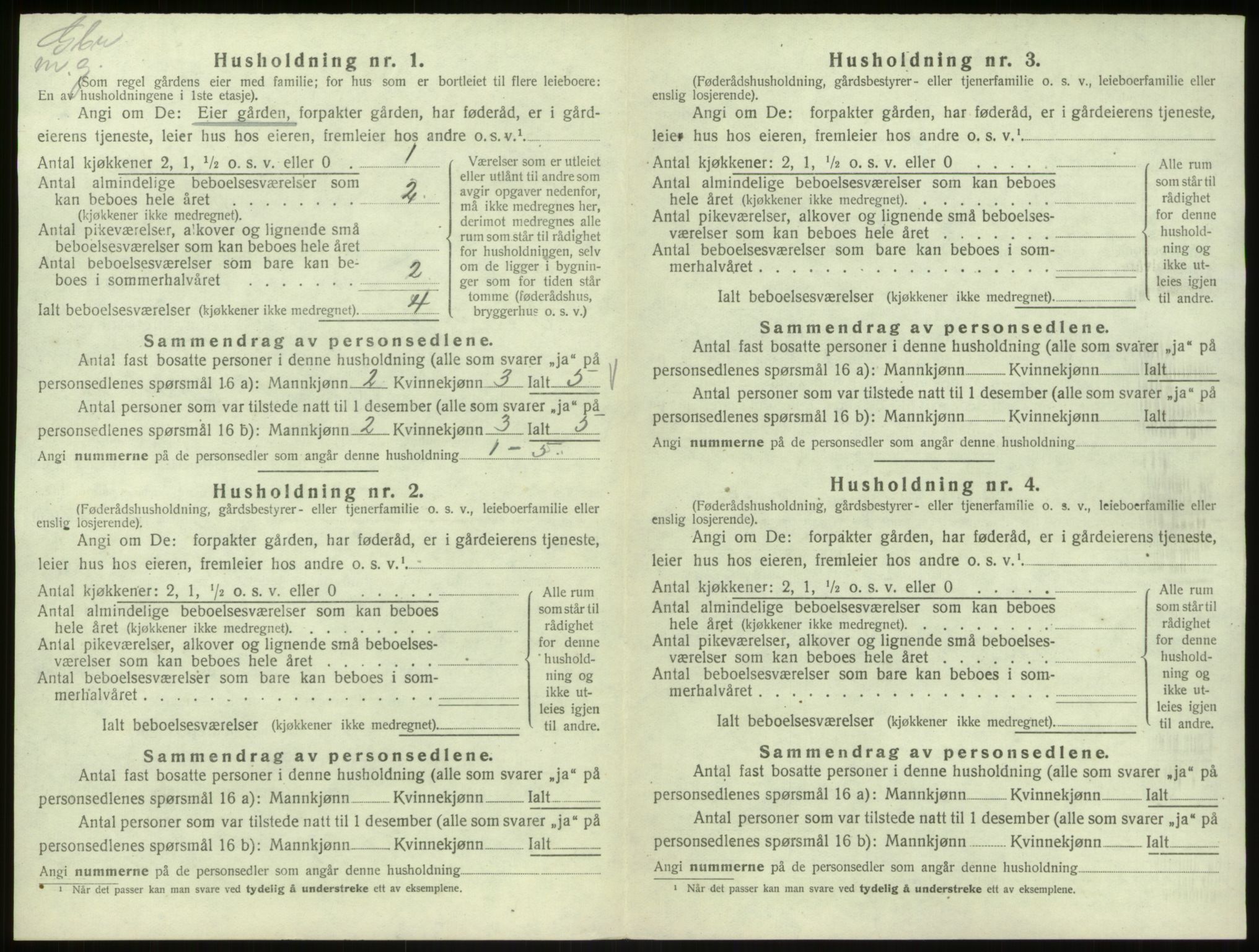 SAB, Folketelling 1920 for 1253 Hosanger herred, 1920, s. 105