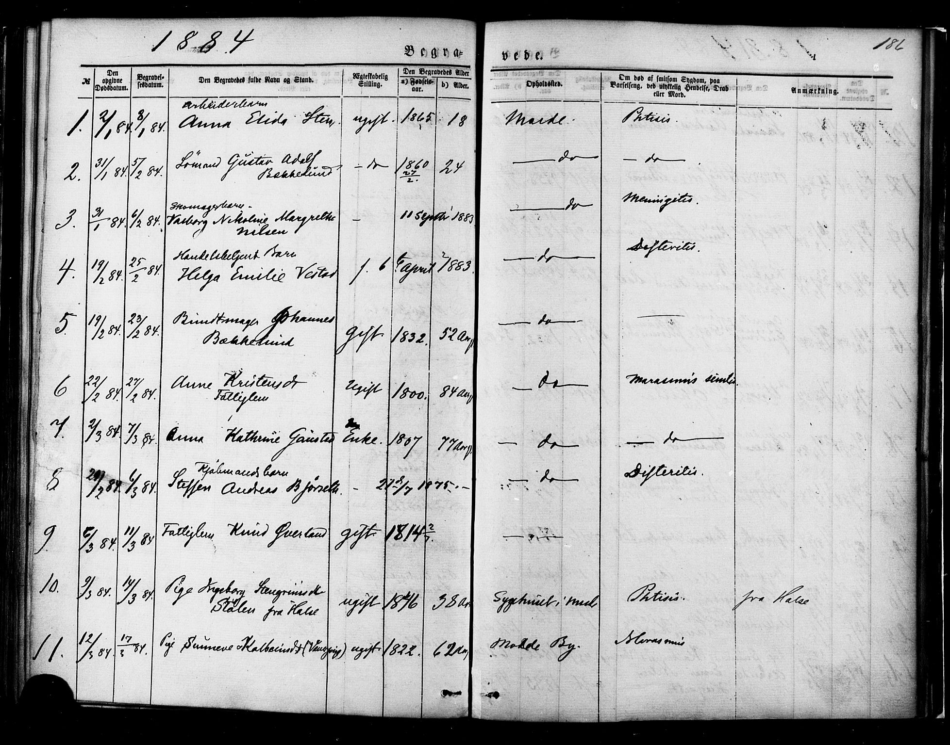 Ministerialprotokoller, klokkerbøker og fødselsregistre - Møre og Romsdal, SAT/A-1454/558/L0691: Ministerialbok nr. 558A05, 1873-1886, s. 186