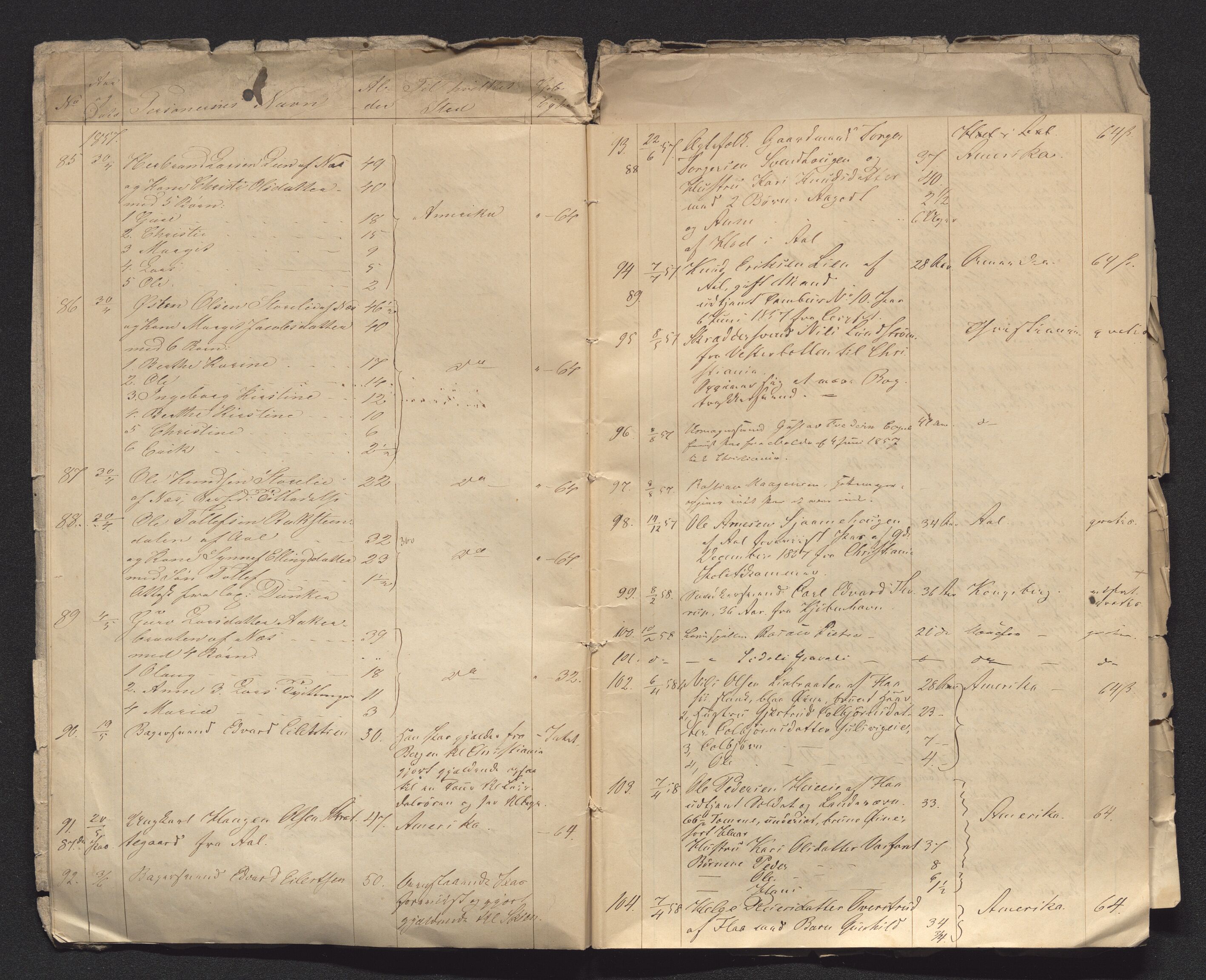 Hallingdal fogderi, AV/SAKO-A-730/J/Ja/L0001/0001: Passjournal og dokumenter vedrørende skyss / Passjournal, 1856-1865