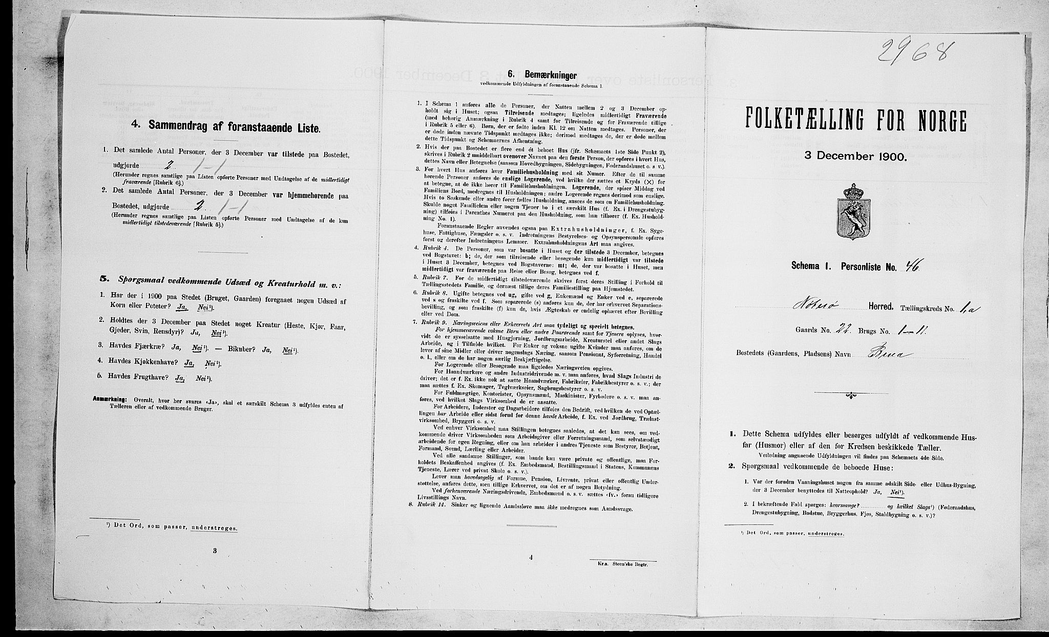 RA, Folketelling 1900 for 0722 Nøtterøy herred, 1900, s. 268