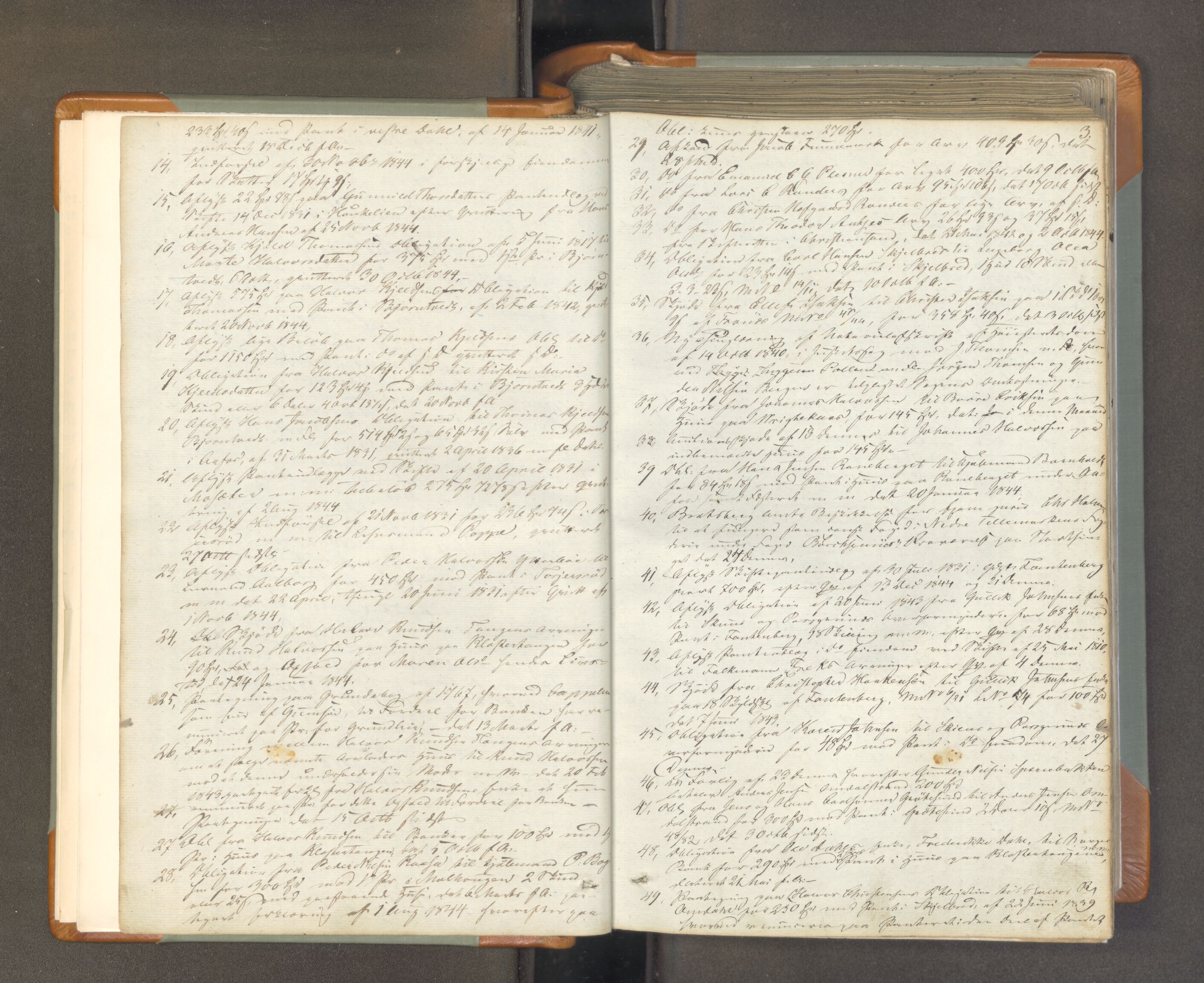 Nedre Telemark sorenskriveri, AV/SAKO-A-135/F/Fa/L0043: Tingbok, 1845-1850, s. 2b-3a