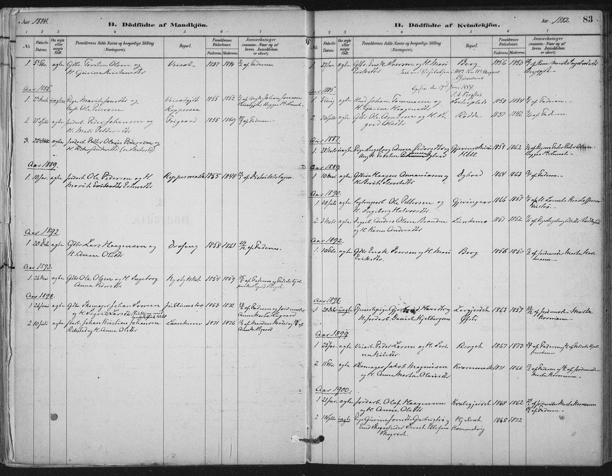 Ministerialprotokoller, klokkerbøker og fødselsregistre - Nord-Trøndelag, AV/SAT-A-1458/710/L0095: Ministerialbok nr. 710A01, 1880-1914, s. 83