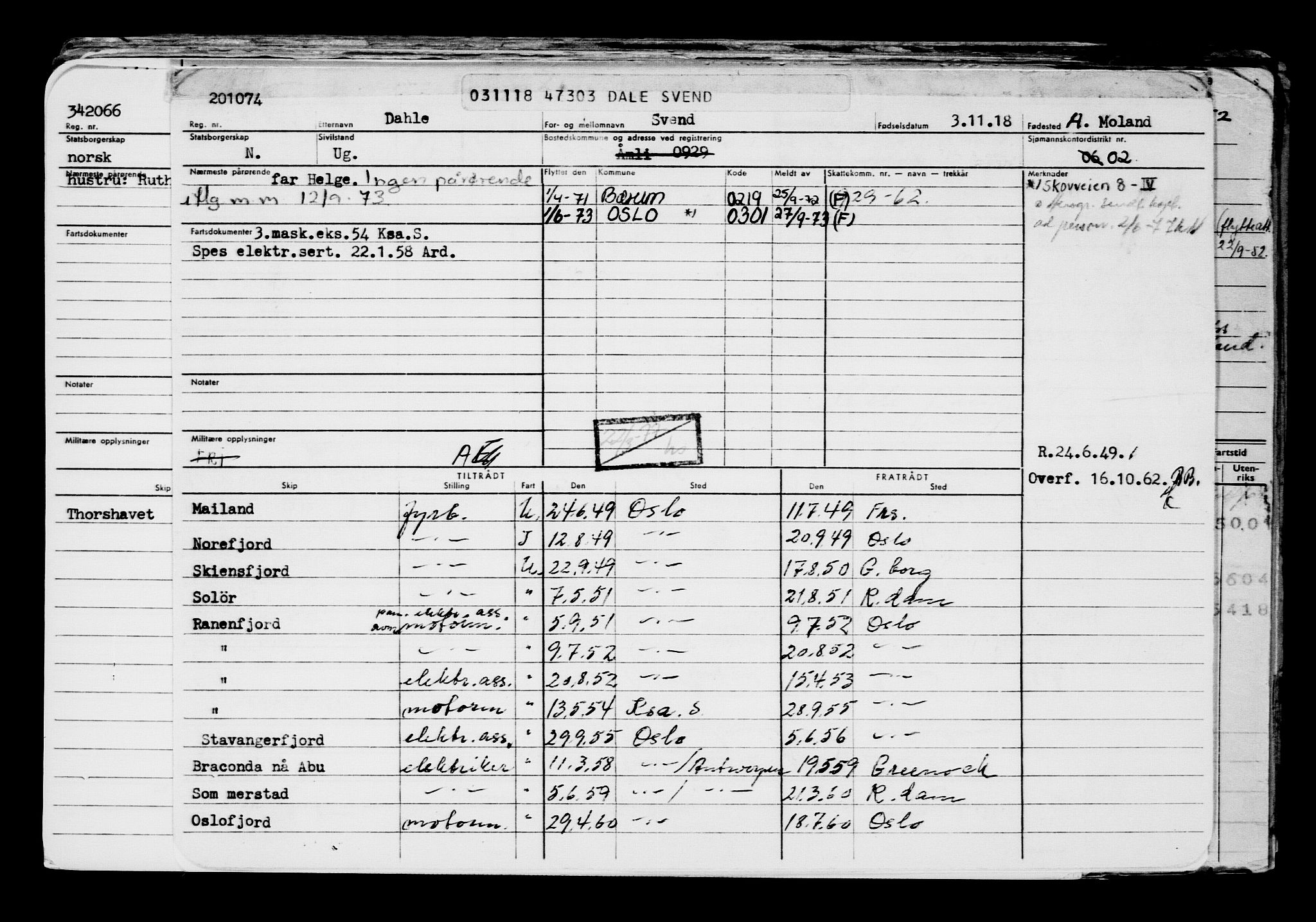 Direktoratet for sjømenn, AV/RA-S-3545/G/Gb/L0163: Hovedkort, 1918, s. 693