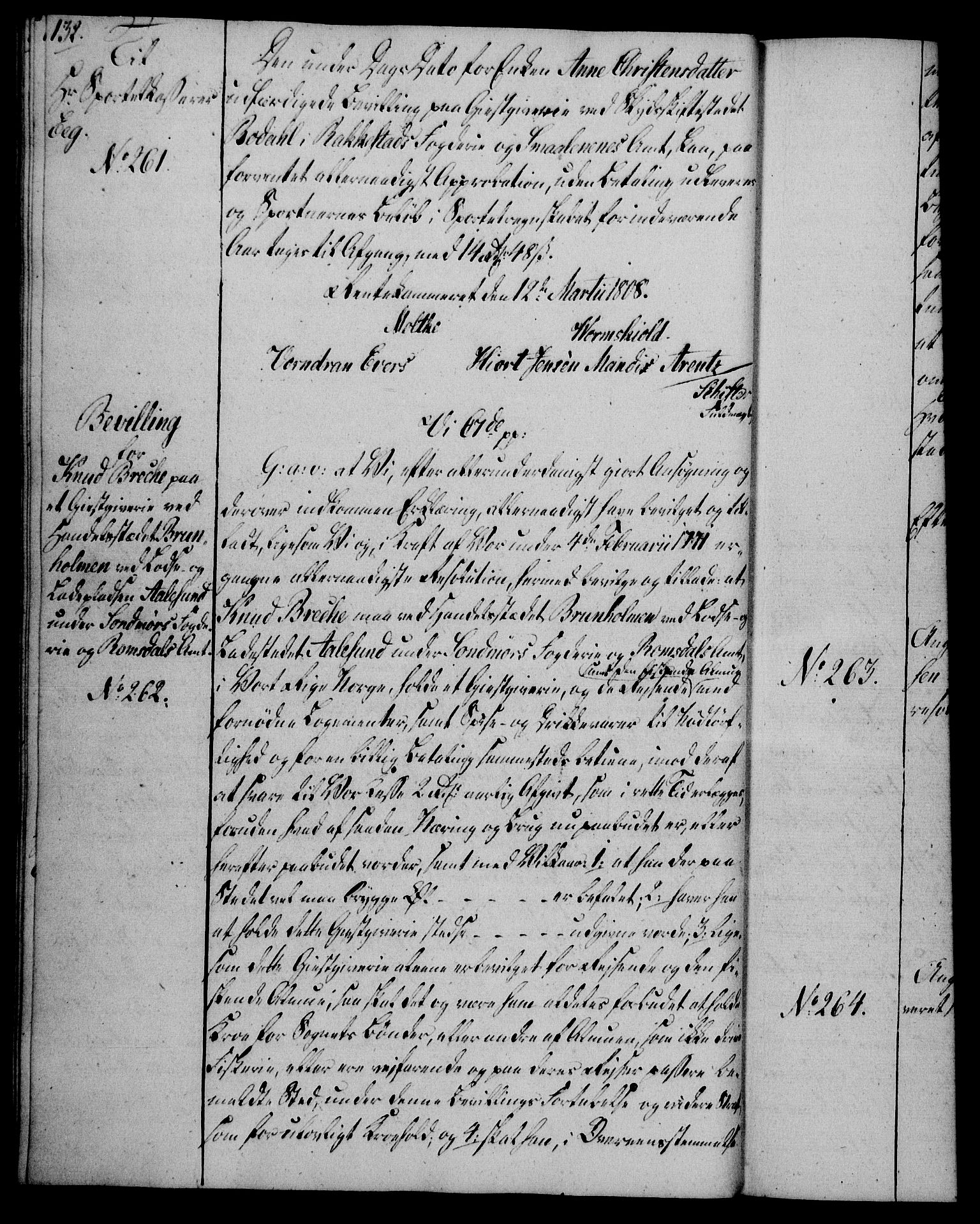 Rentekammeret, Kammerkanselliet, RA/EA-3111/G/Gg/Gga/L0019: Norsk ekspedisjonsprotokoll med register (merket RK 53.19), 1807-1810, s. 132