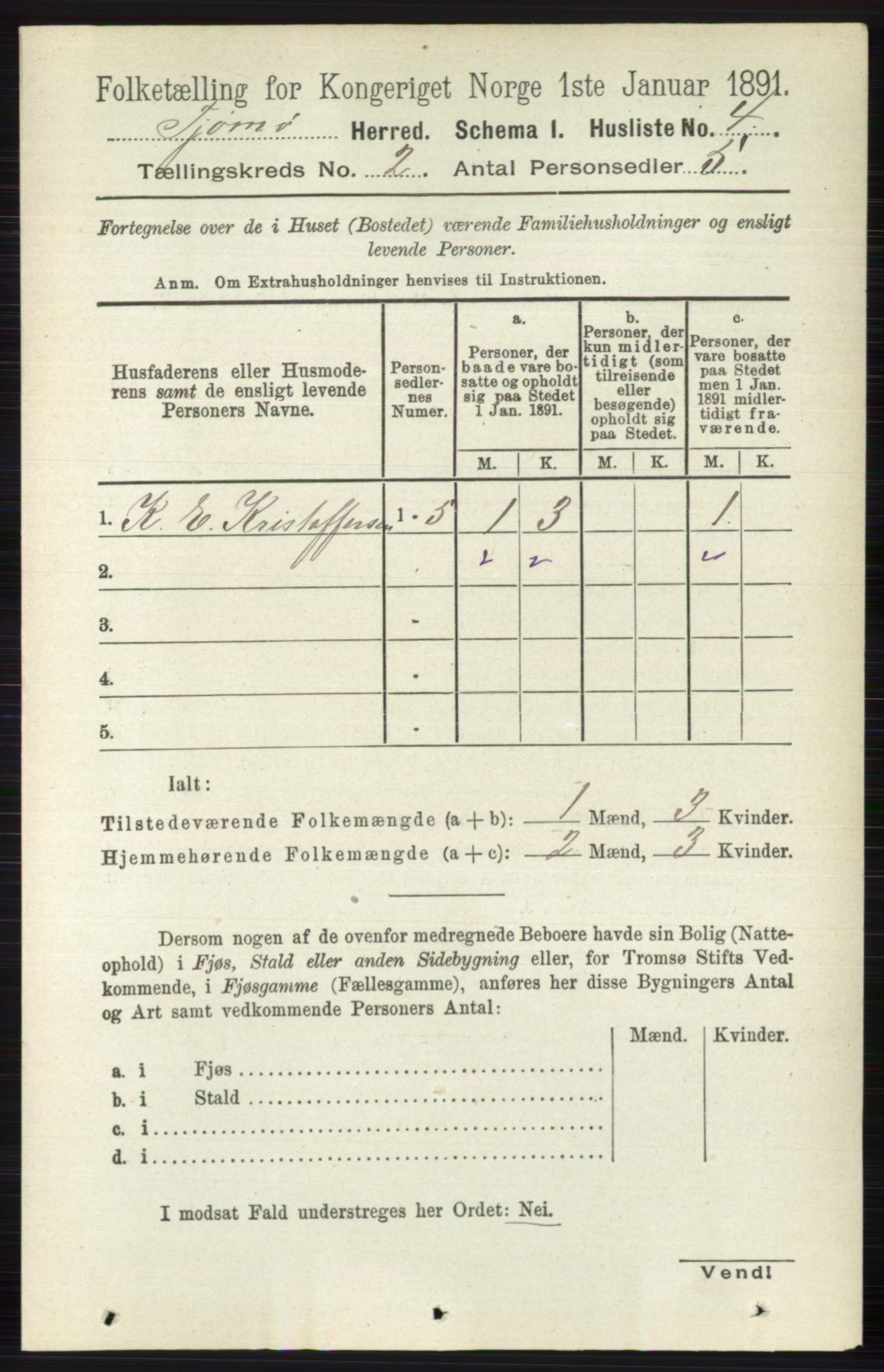 RA, Folketelling 1891 for 0723 Tjøme herred, 1891, s. 288