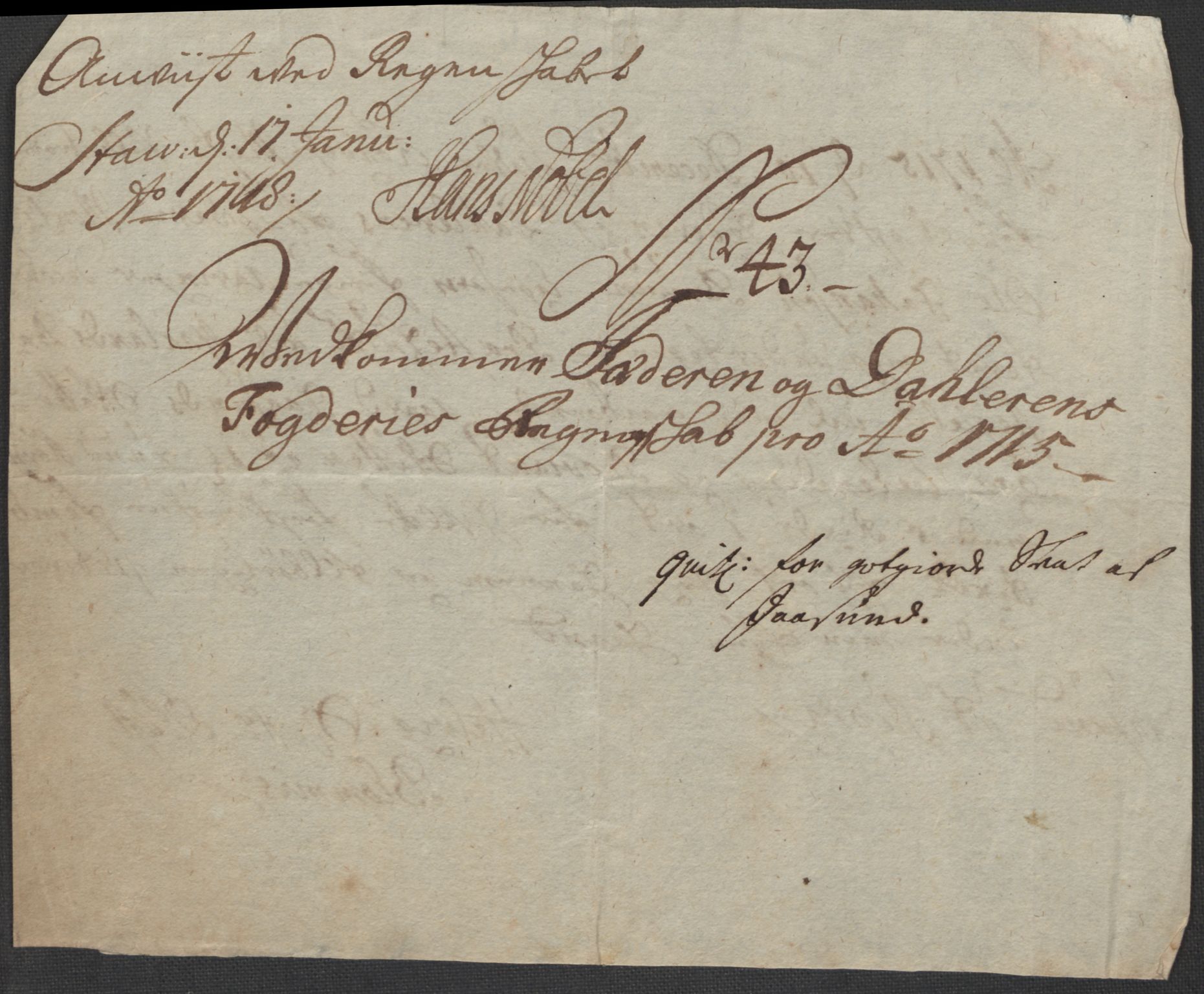 Rentekammeret inntil 1814, Reviderte regnskaper, Fogderegnskap, AV/RA-EA-4092/R46/L2740: Fogderegnskap Jæren og Dalane, 1715-1716, s. 171