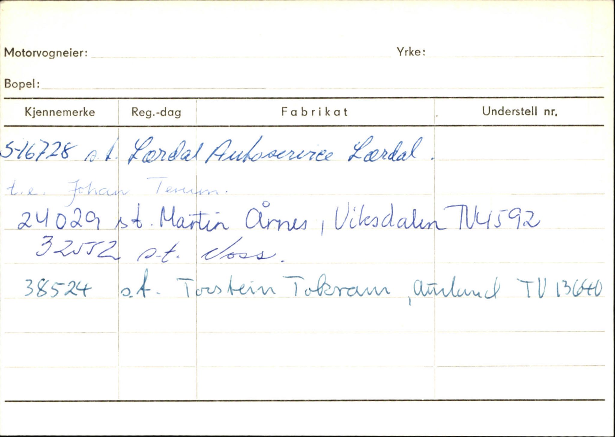 Statens vegvesen, Sogn og Fjordane vegkontor, AV/SAB-A-5301/4/F/L0125: Eigarregister Sogndal V-Å. Aurland A-Å. Fjaler A-N, 1945-1975, s. 865