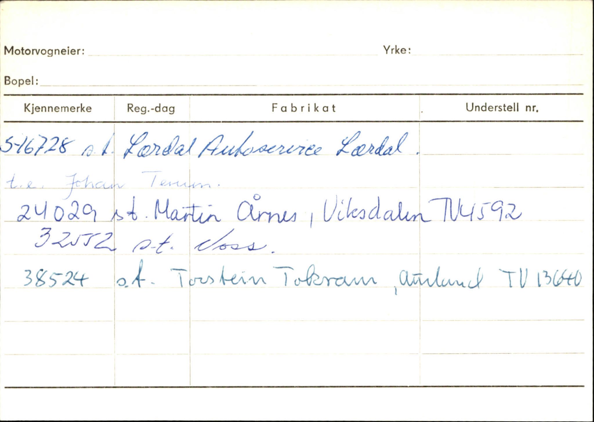 Statens vegvesen, Sogn og Fjordane vegkontor, SAB/A-5301/4/F/L0125: Eigarregister Sogndal V-Å. Aurland A-Å. Fjaler A-N, 1945-1975, s. 865