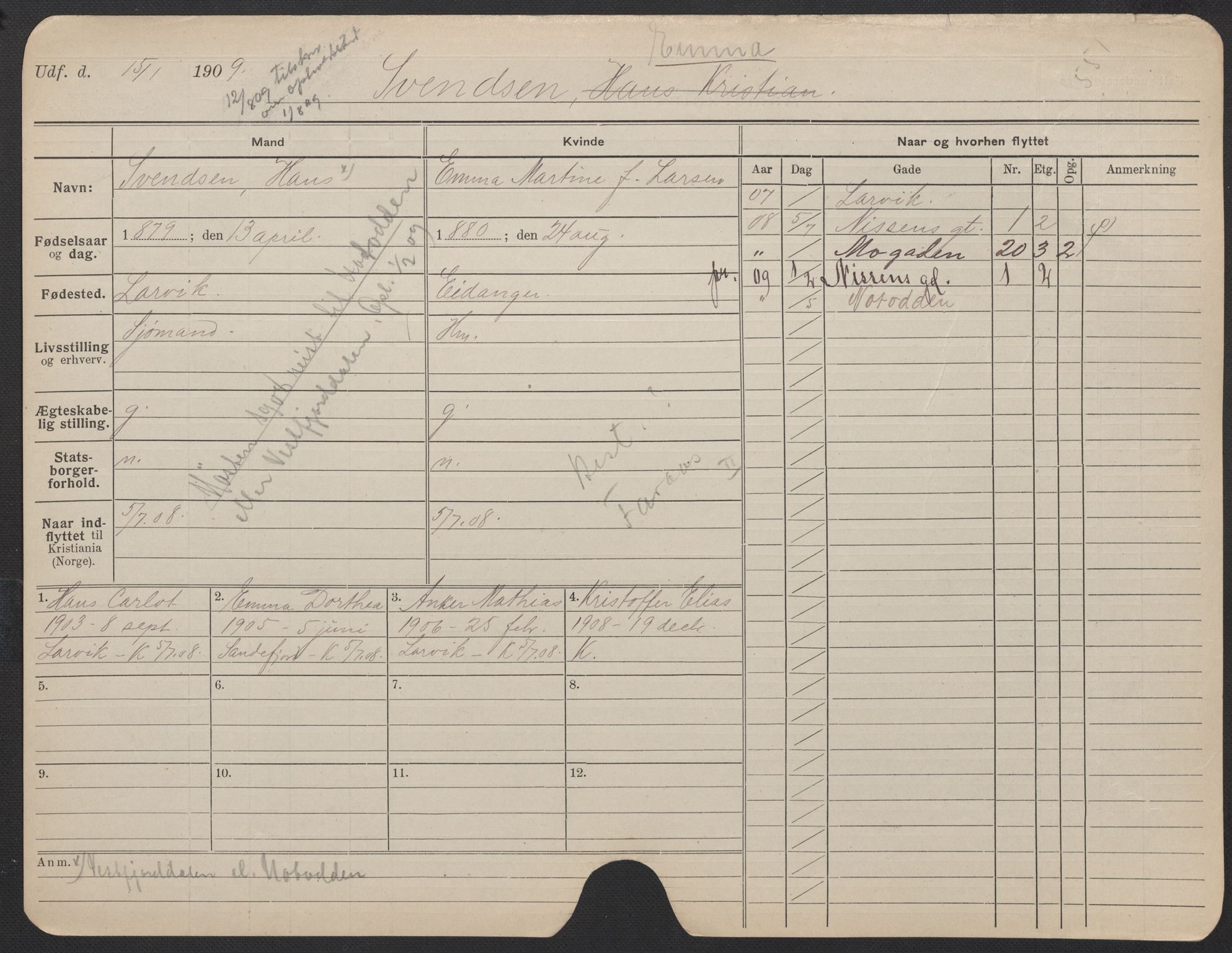 Oslo folkeregister, Registerkort, AV/SAO-A-11715/F/Fa/Fac/L0024: Kvinner, 1906-1914, s. 628a