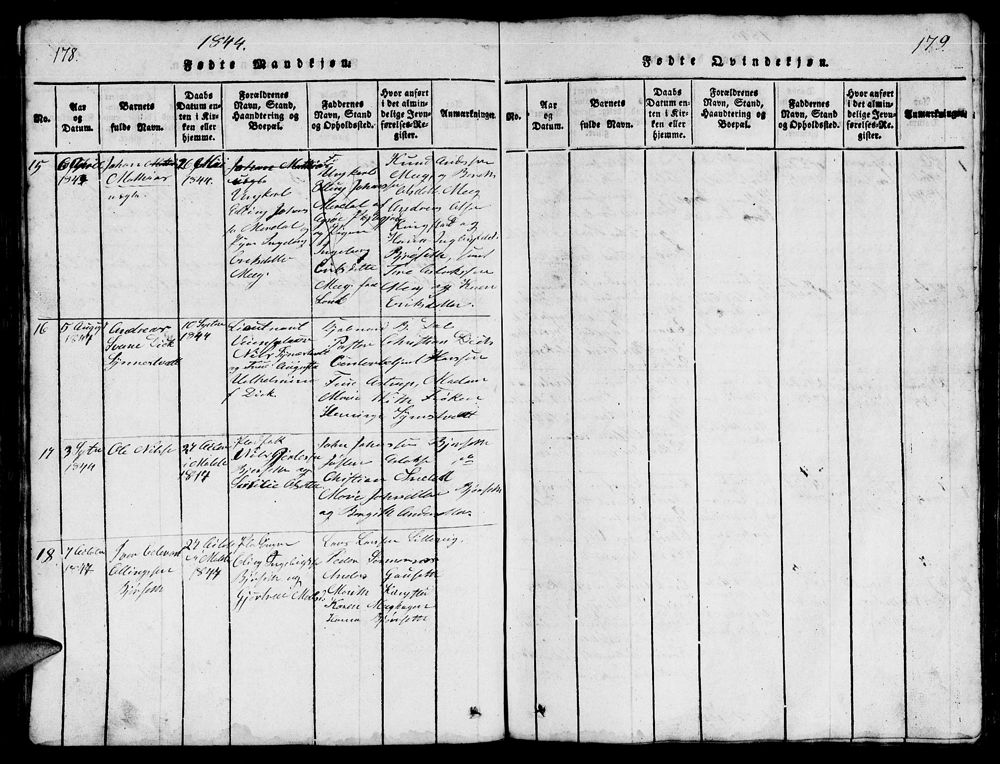 Ministerialprotokoller, klokkerbøker og fødselsregistre - Møre og Romsdal, SAT/A-1454/555/L0665: Klokkerbok nr. 555C01, 1818-1868, s. 178-179