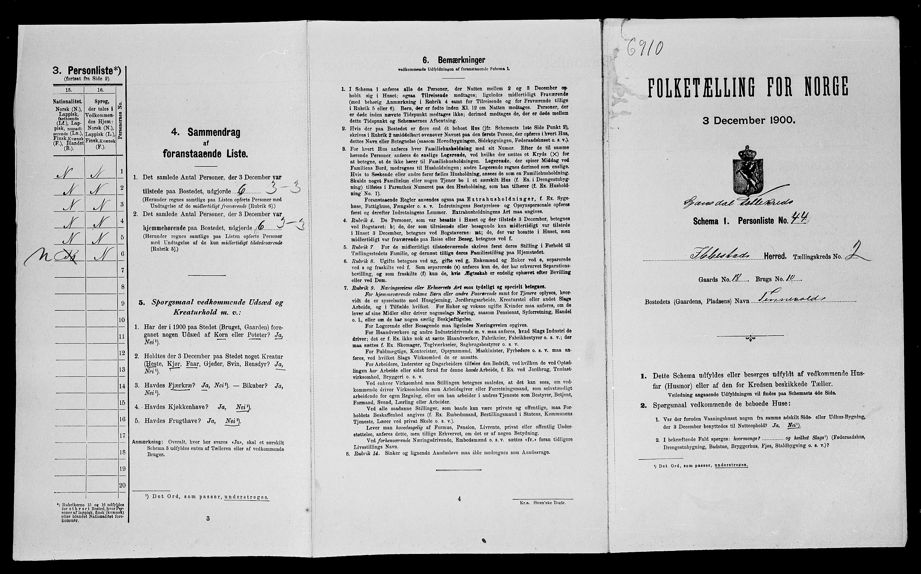 SATØ, Folketelling 1900 for 1917 Ibestad herred, 1900, s. 438