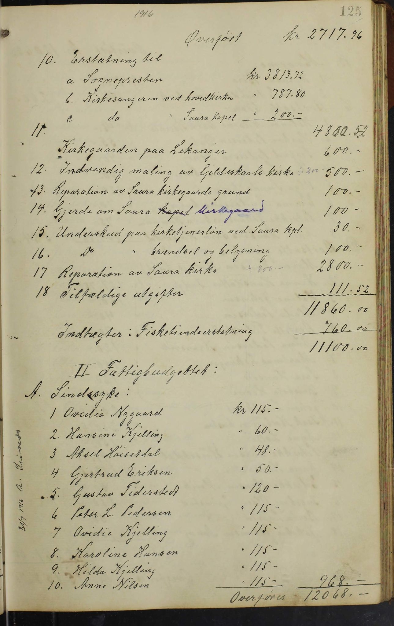 Gildeskål kommune. Formannskapet, AIN/K-18380.150/100/L0004: Møtebok formannskapet, 1914-1918