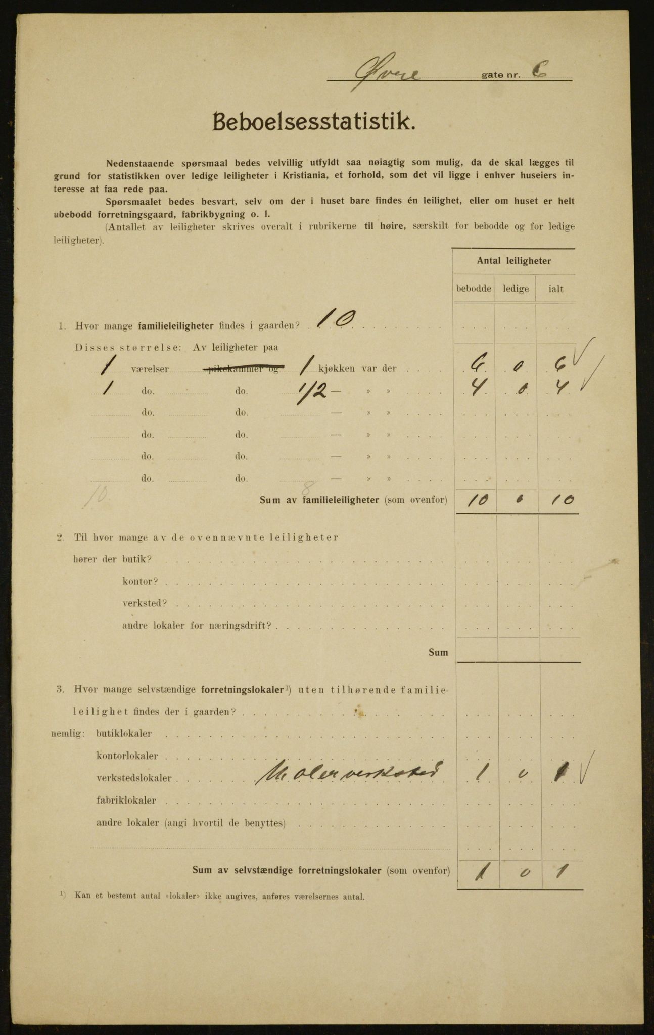 OBA, Kommunal folketelling 1.2.1910 for Kristiania, 1910, s. 123100