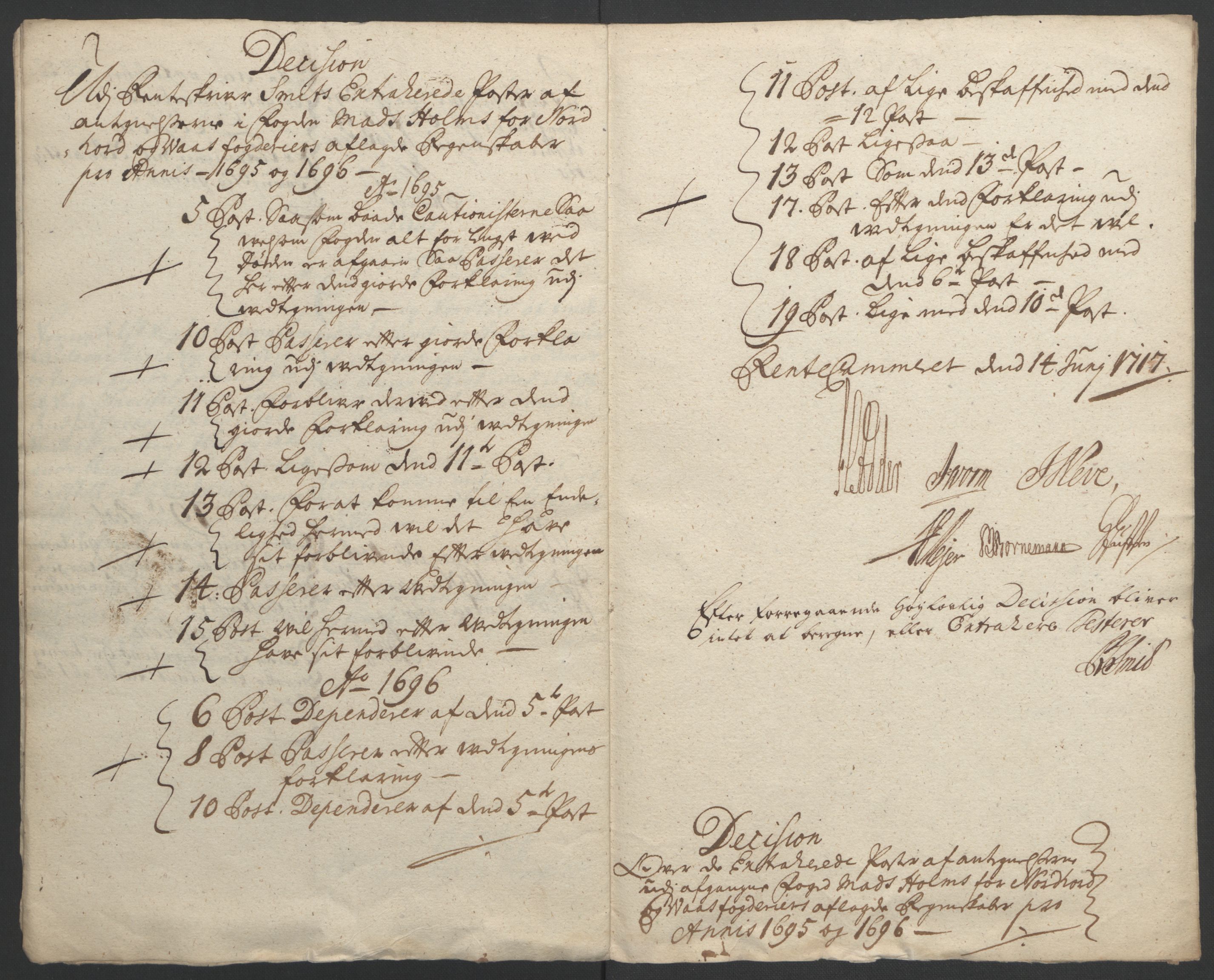 Rentekammeret inntil 1814, Reviderte regnskaper, Fogderegnskap, RA/EA-4092/R51/L3183: Fogderegnskap Nordhordland og Voss, 1695-1697, s. 300