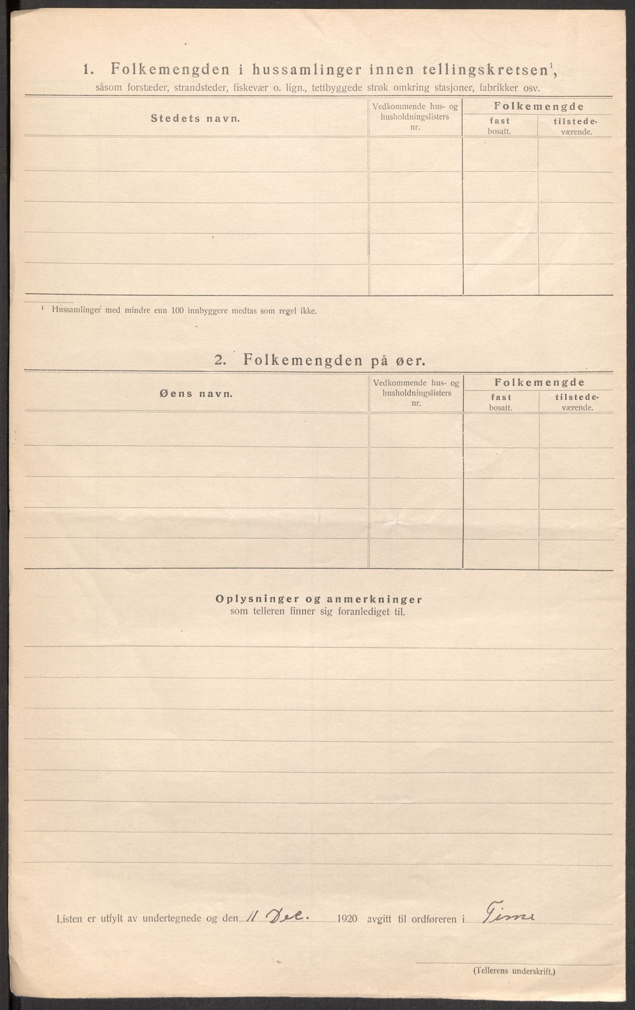 SAST, Folketelling 1920 for 1121 Time herred, 1920, s. 35