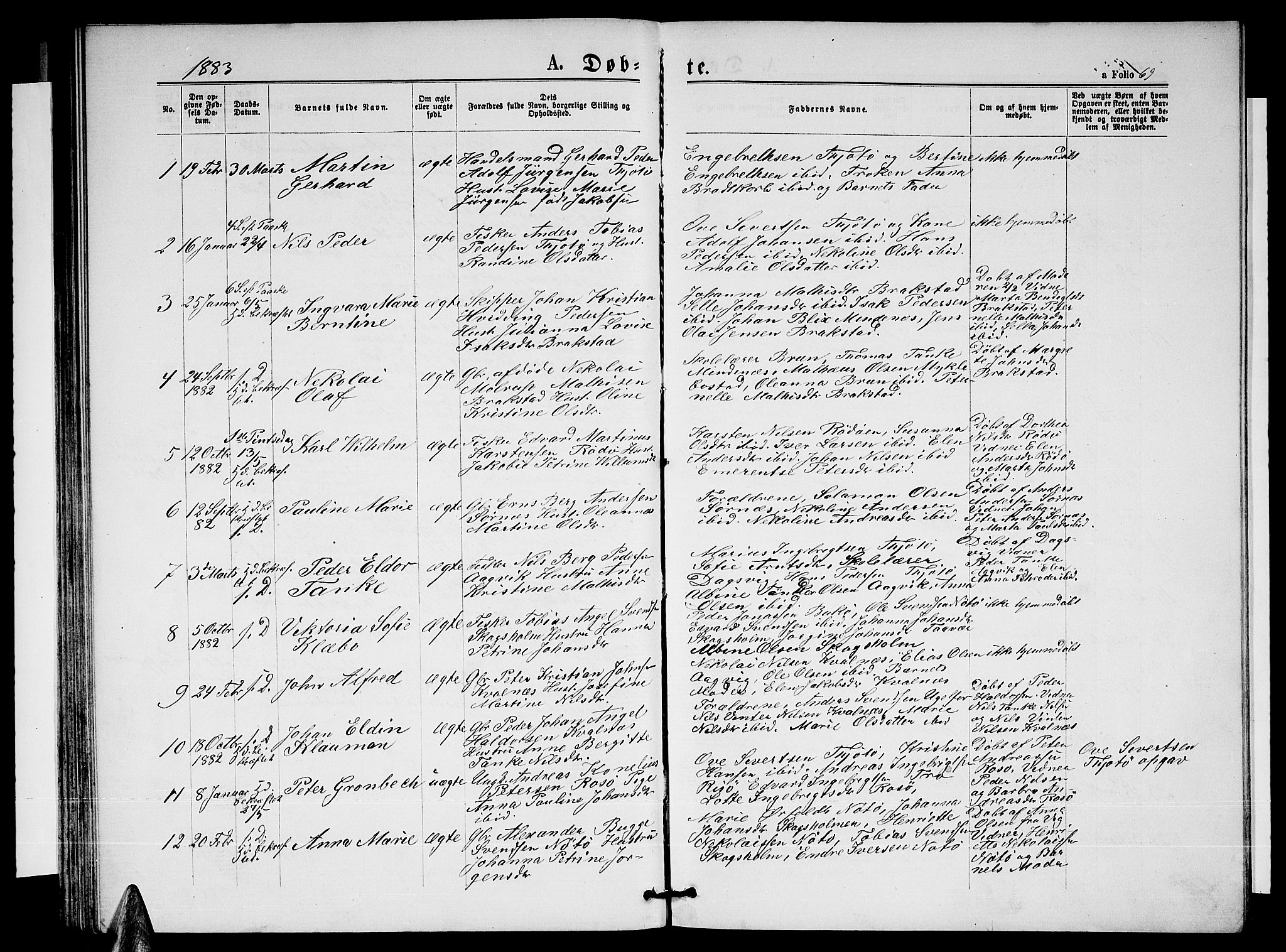 Ministerialprotokoller, klokkerbøker og fødselsregistre - Nordland, AV/SAT-A-1459/817/L0267: Klokkerbok nr. 817C02, 1870-1883, s. 69