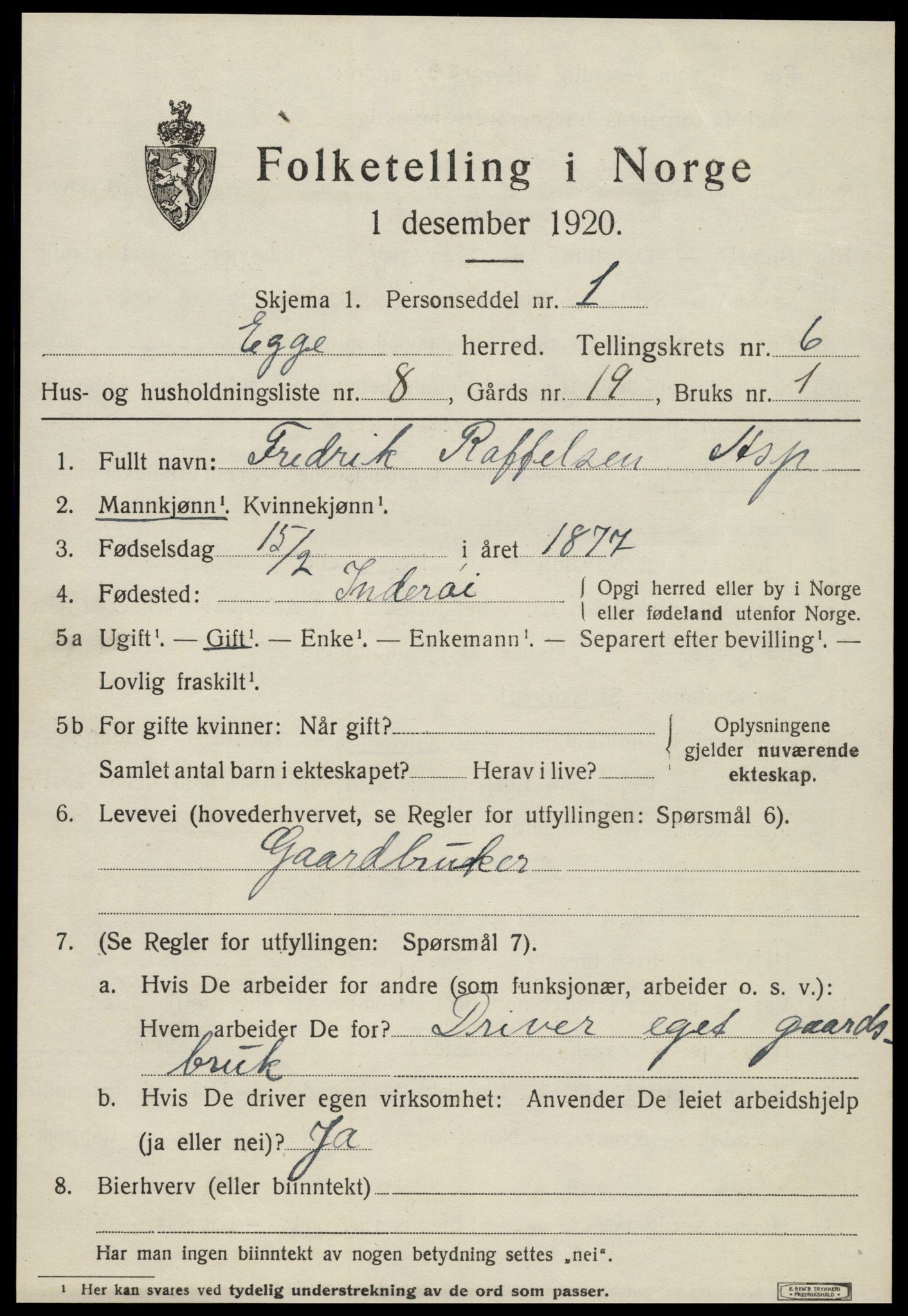 SAT, Folketelling 1920 for 1733 Egge herred, 1920, s. 3880