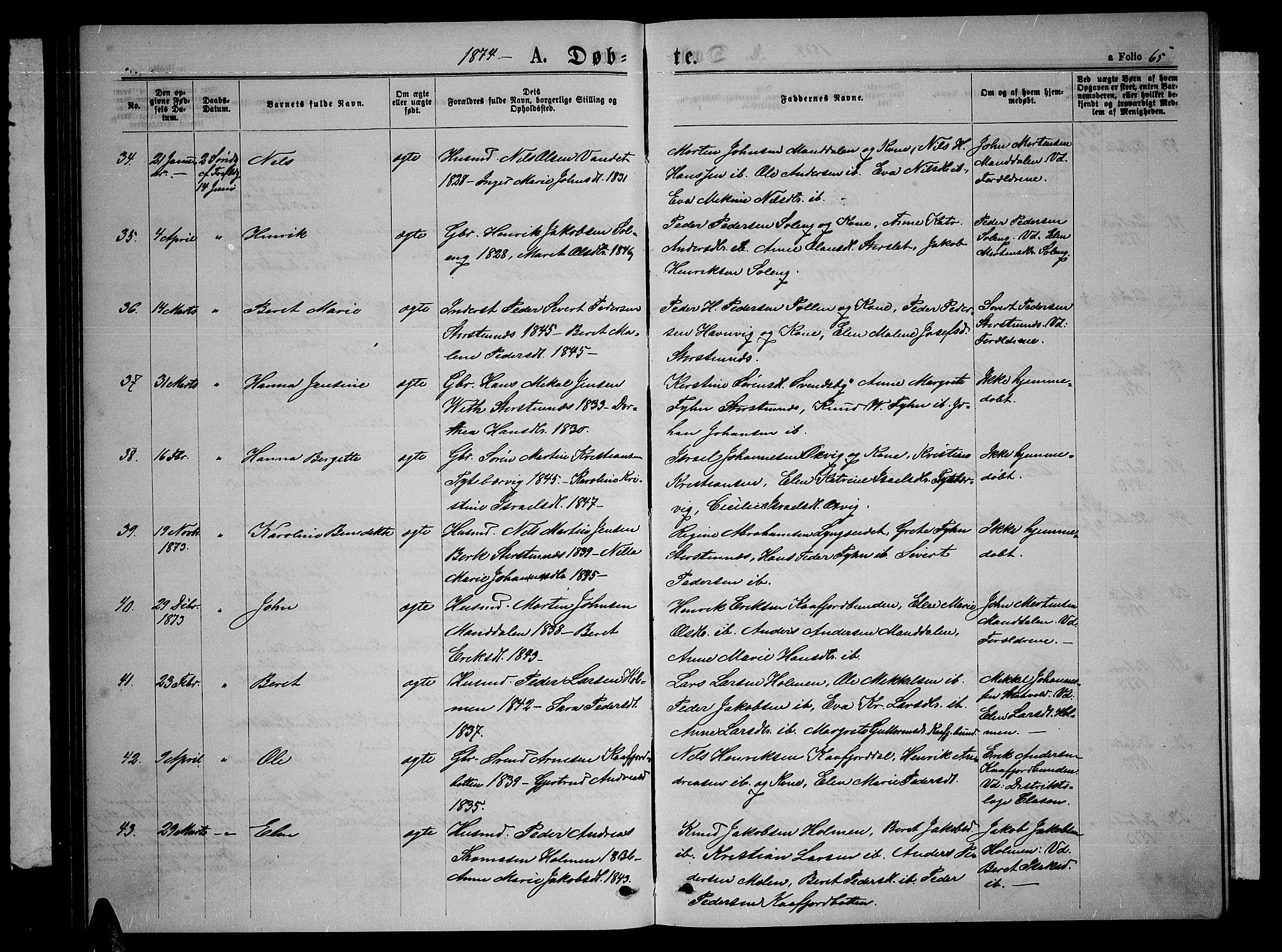 Lyngen sokneprestembete, AV/SATØ-S-1289/H/He/Heb/L0004klokker: Klokkerbok nr. 4, 1868-1878, s. 65