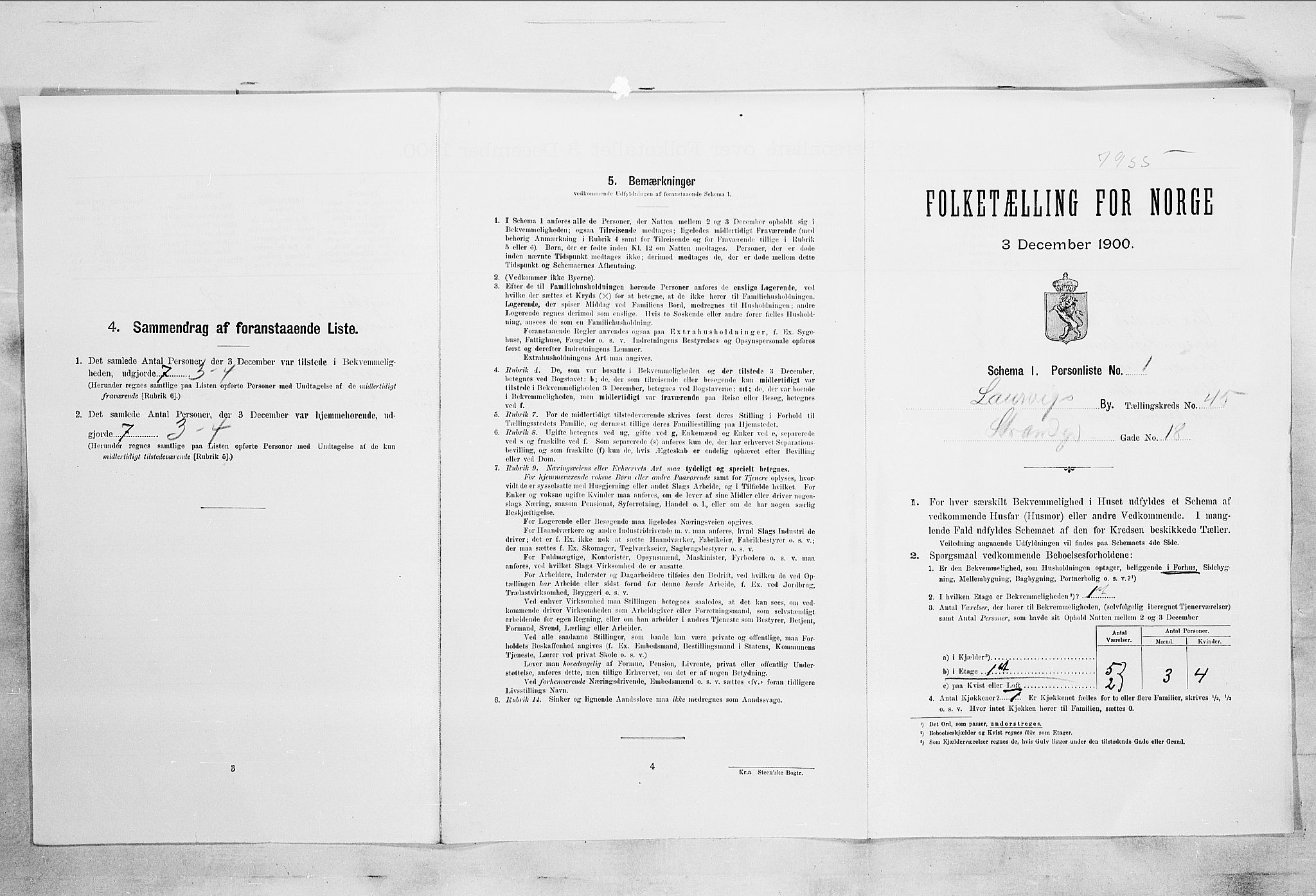RA, Folketelling 1900 for 0707 Larvik kjøpstad, 1900, s. 6381