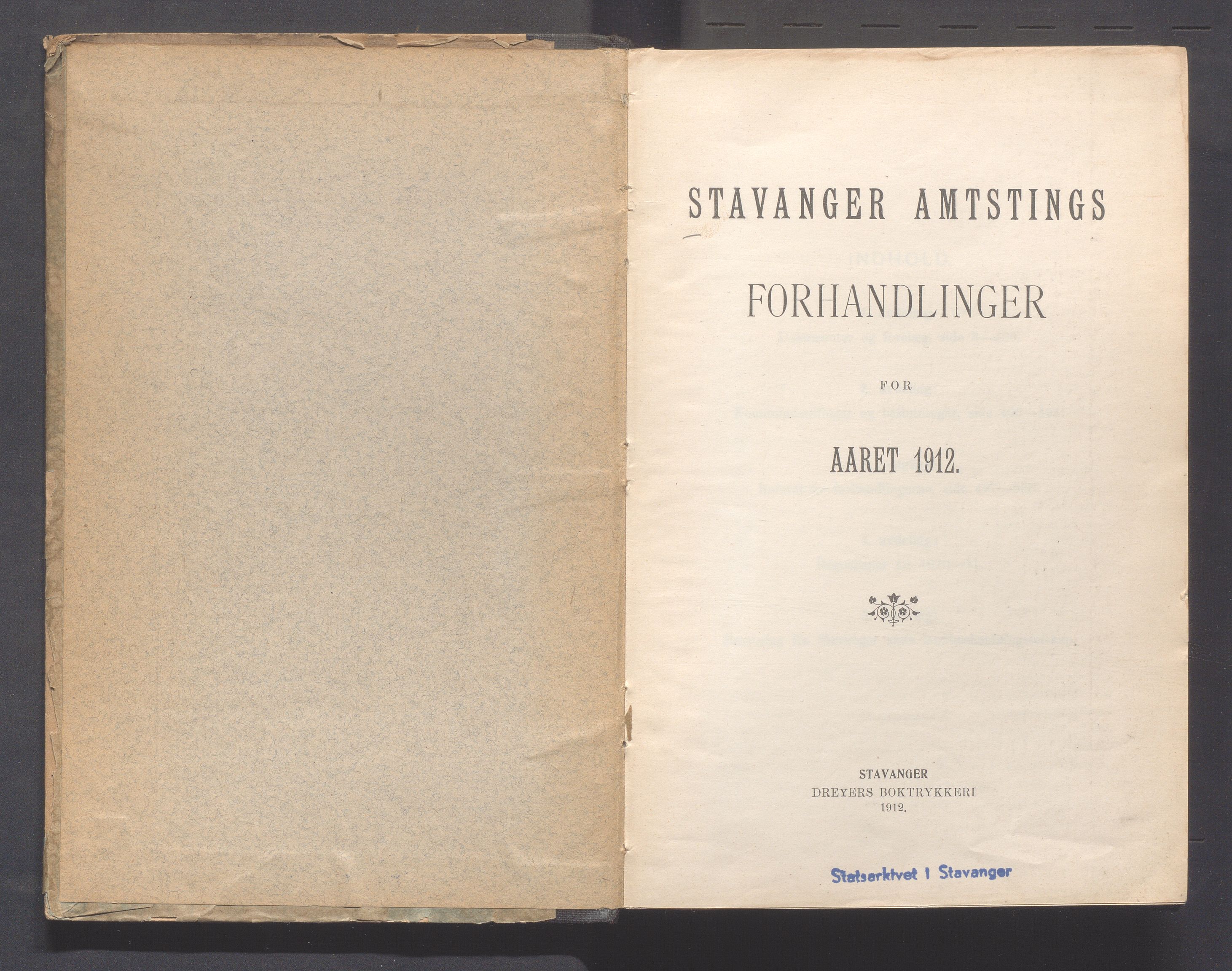 Rogaland fylkeskommune - Fylkesrådmannen , IKAR/A-900/A, 1912, s. 2