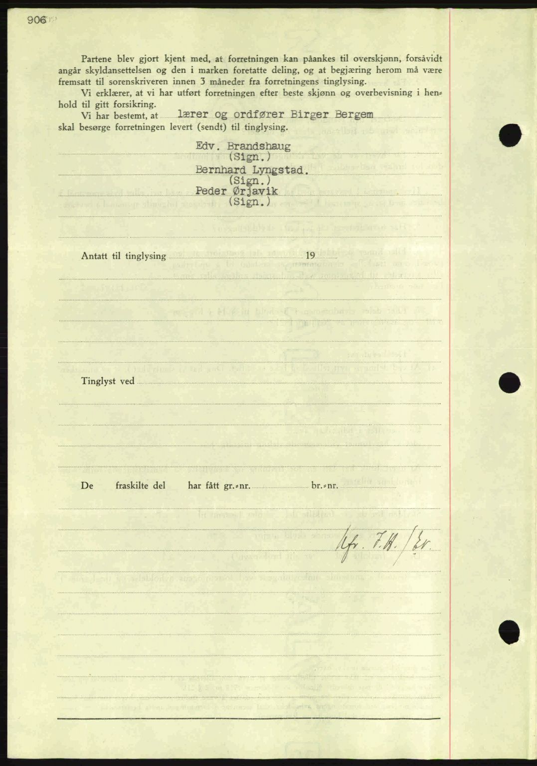 Nordmøre sorenskriveri, SAT/A-4132/1/2/2Ca: Pantebok nr. A83, 1938-1938, Dagboknr: 1394/1938