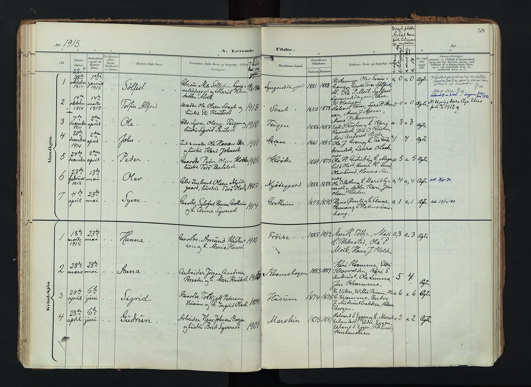 Lom prestekontor, AV/SAH-PREST-070/K/L0010: Ministerialbok nr. 10, 1899-1926, s. 58