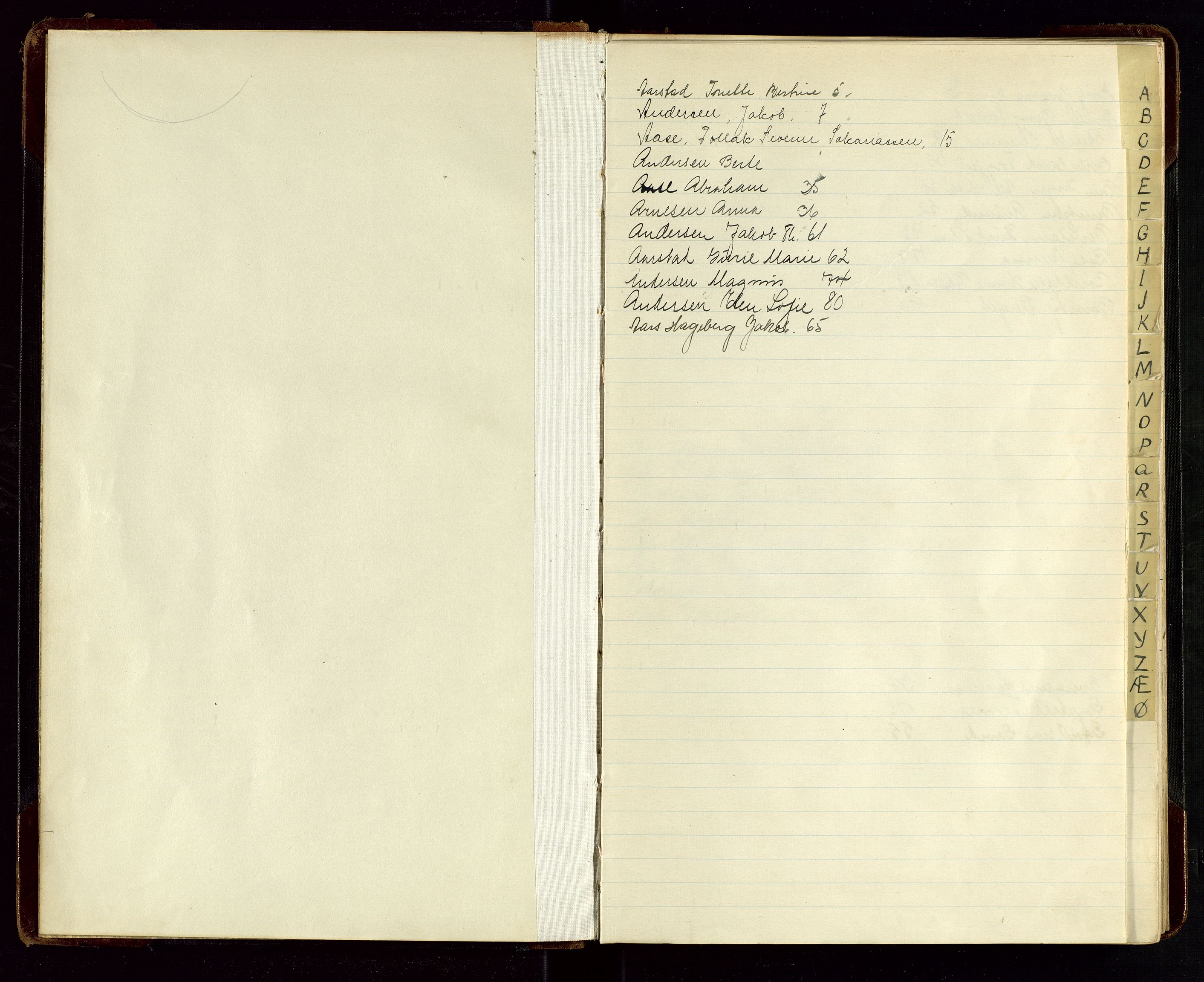 Eigersund lensmannskontor, AV/SAST-A-100171/Gga/L0010: "Protokoll over anmeldte dødsfall" m/alfabetisk navneregister, 1926-1928