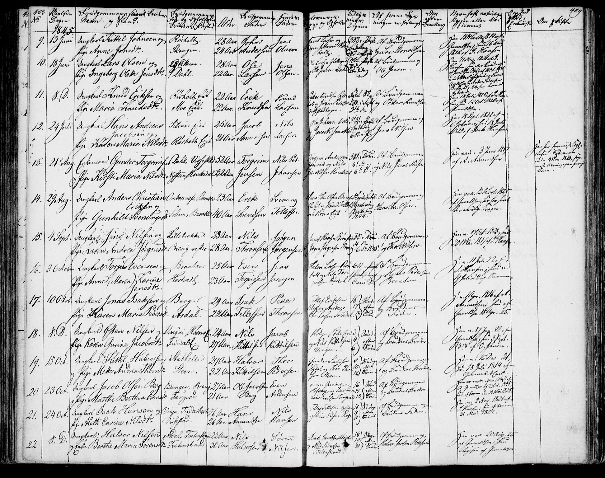 Bamble kirkebøker, AV/SAKO-A-253/F/Fa/L0004: Ministerialbok nr. I 4, 1834-1853, s. 408-409