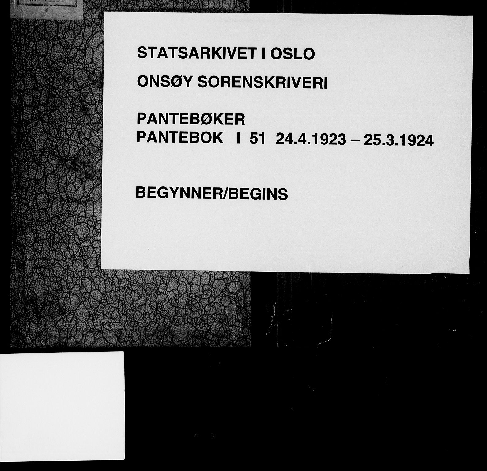 Onsøy sorenskriveri, AV/SAO-A-10474/G/Ga/Gaa/L0051: Pantebok nr. I 51, 1923-1924