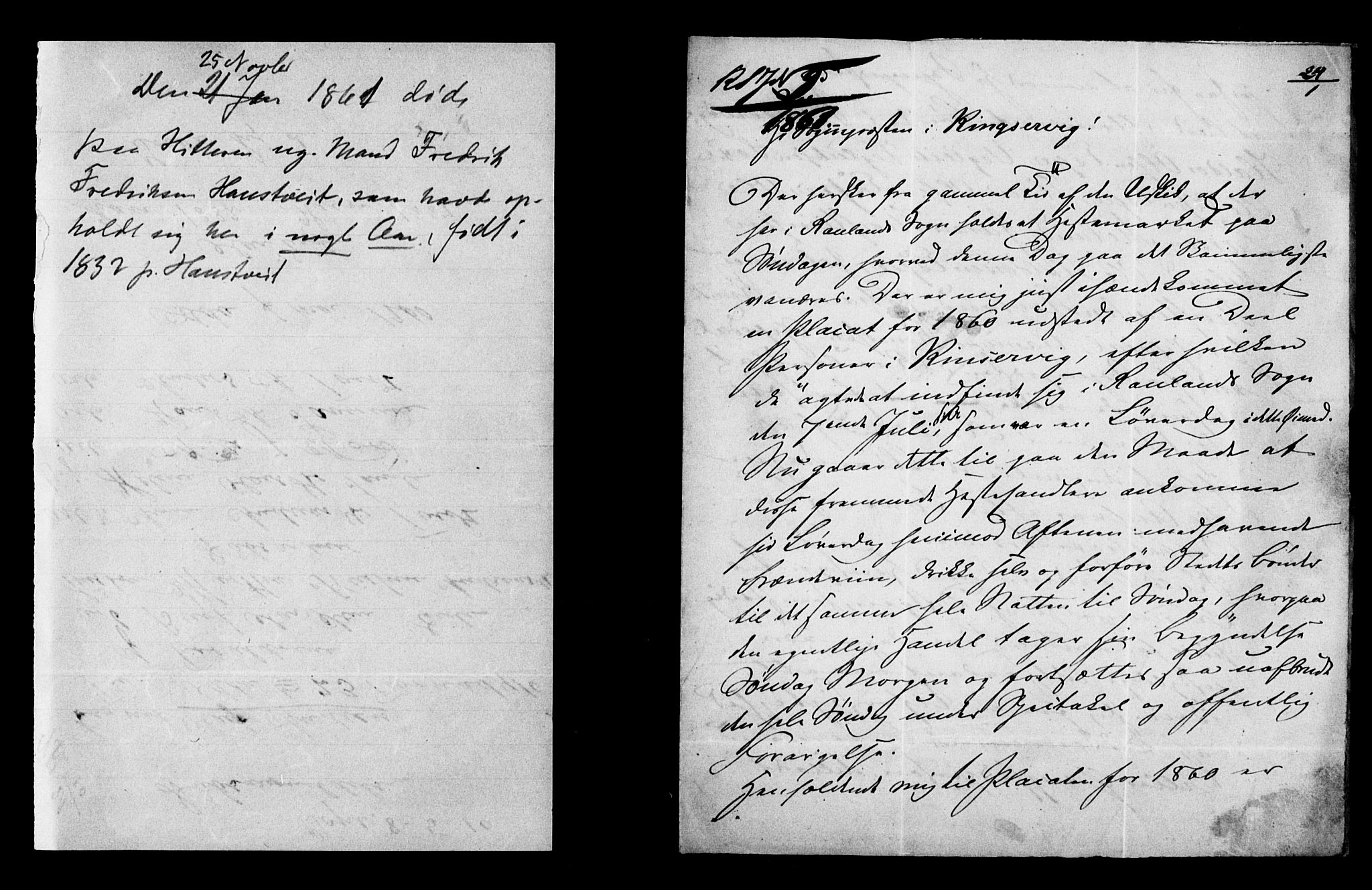 Korskirken sokneprestembete, SAB/A-76101: Forlovererklæringer nr. II.5.3, 1865-1871