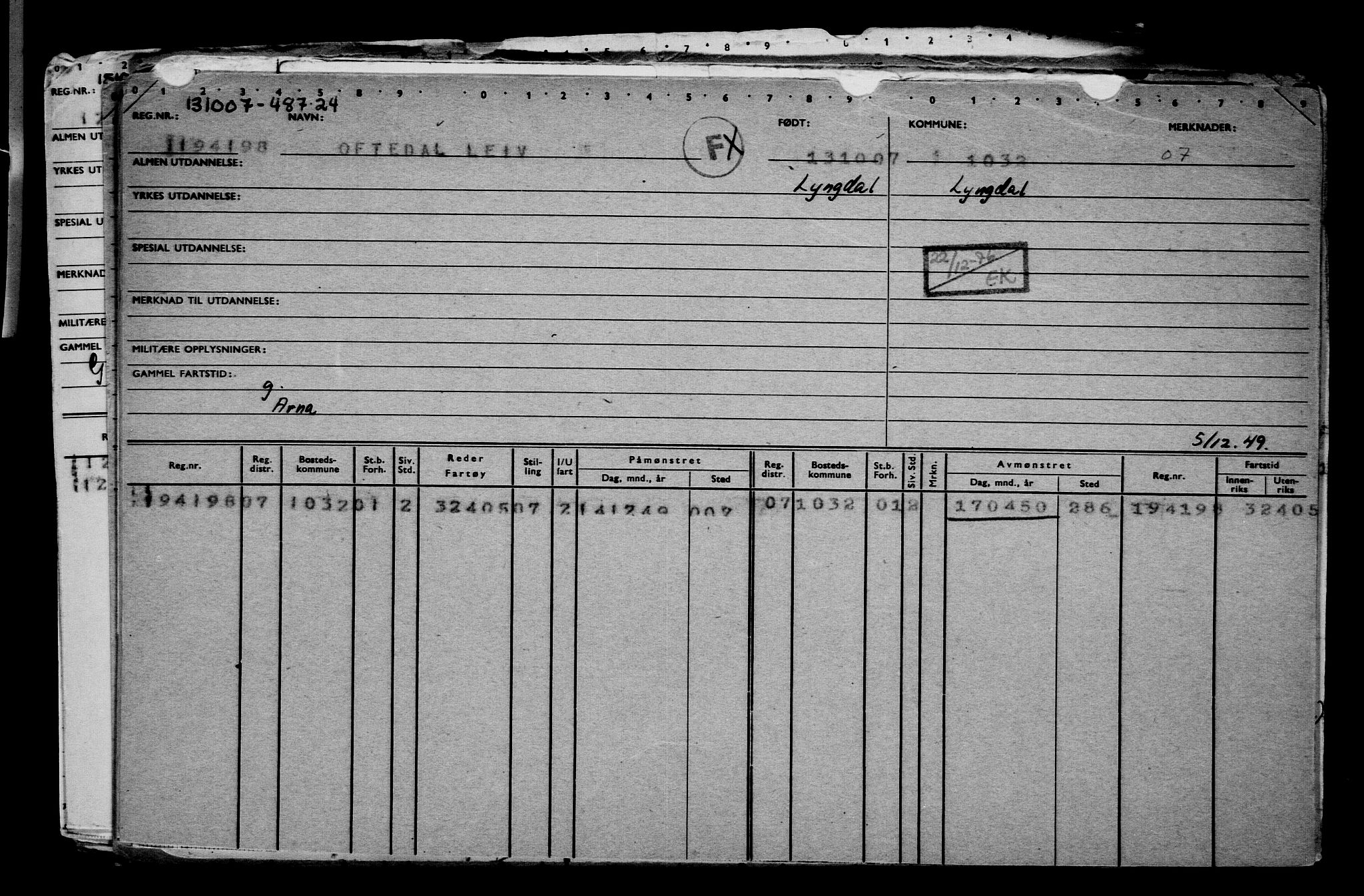 Direktoratet for sjømenn, AV/RA-S-3545/G/Gb/L0073: Hovedkort, 1907, s. 612