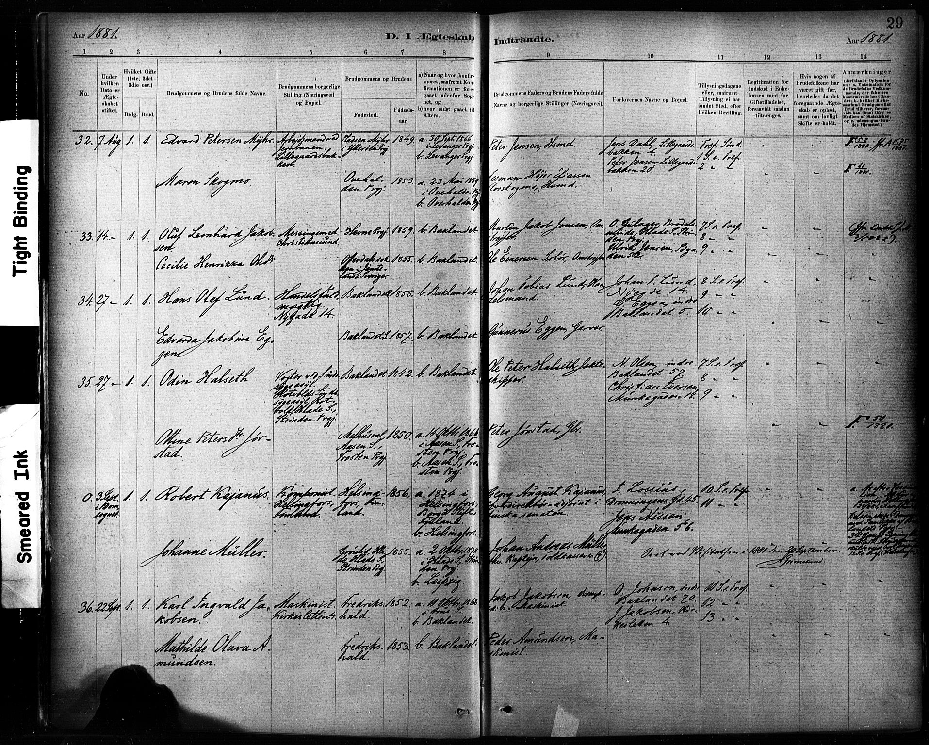 Ministerialprotokoller, klokkerbøker og fødselsregistre - Sør-Trøndelag, SAT/A-1456/604/L0189: Ministerialbok nr. 604A10, 1878-1892, s. 29
