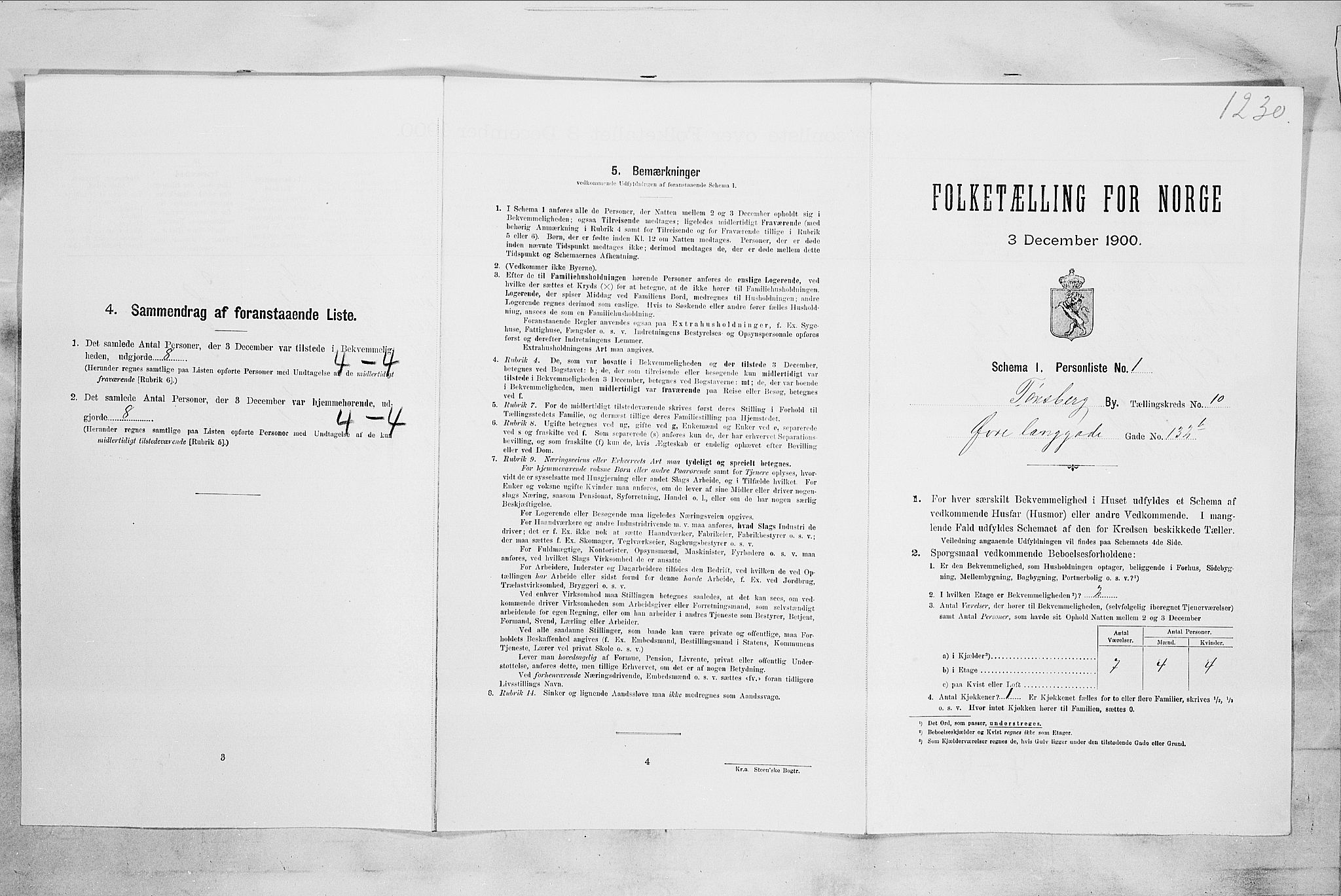 RA, Folketelling 1900 for 0705 Tønsberg kjøpstad, 1900, s. 1574