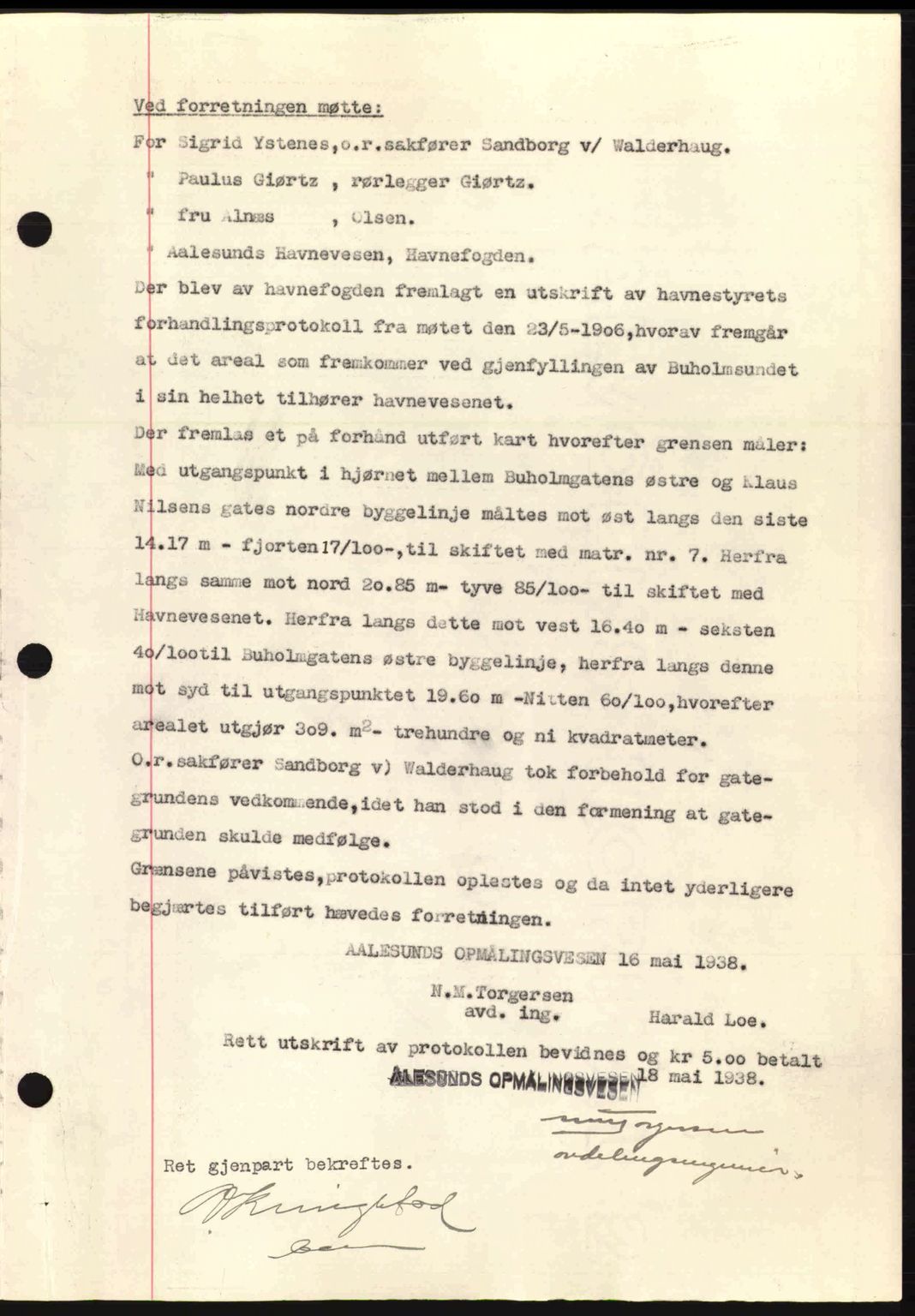 Ålesund byfogd, AV/SAT-A-4384: Pantebok nr. 34 II, 1938-1940, Dagboknr: 778/1938