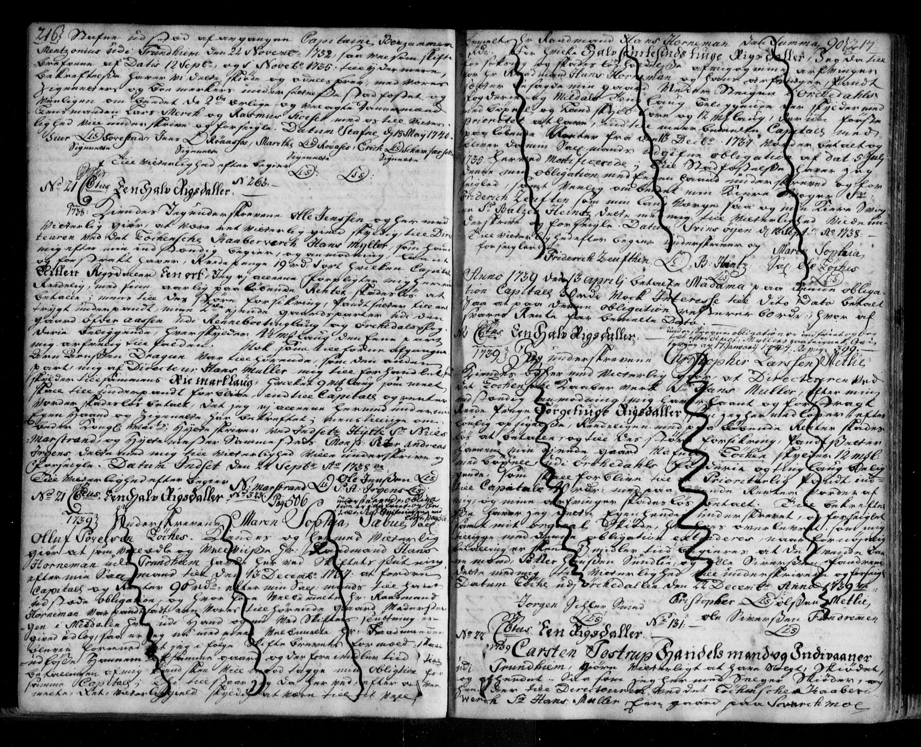 Orkdal sorenskriveri, SAT/A-4169/1/2/2C/L0002: Pantebok nr. B, 1732-1750, s. 216-217