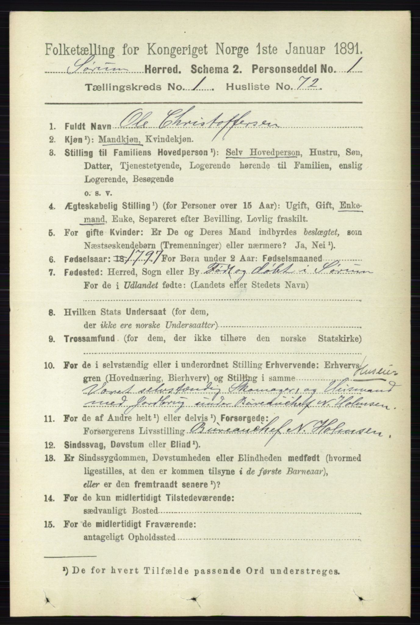 RA, Folketelling 1891 for 0226 Sørum herred, 1891, s. 482