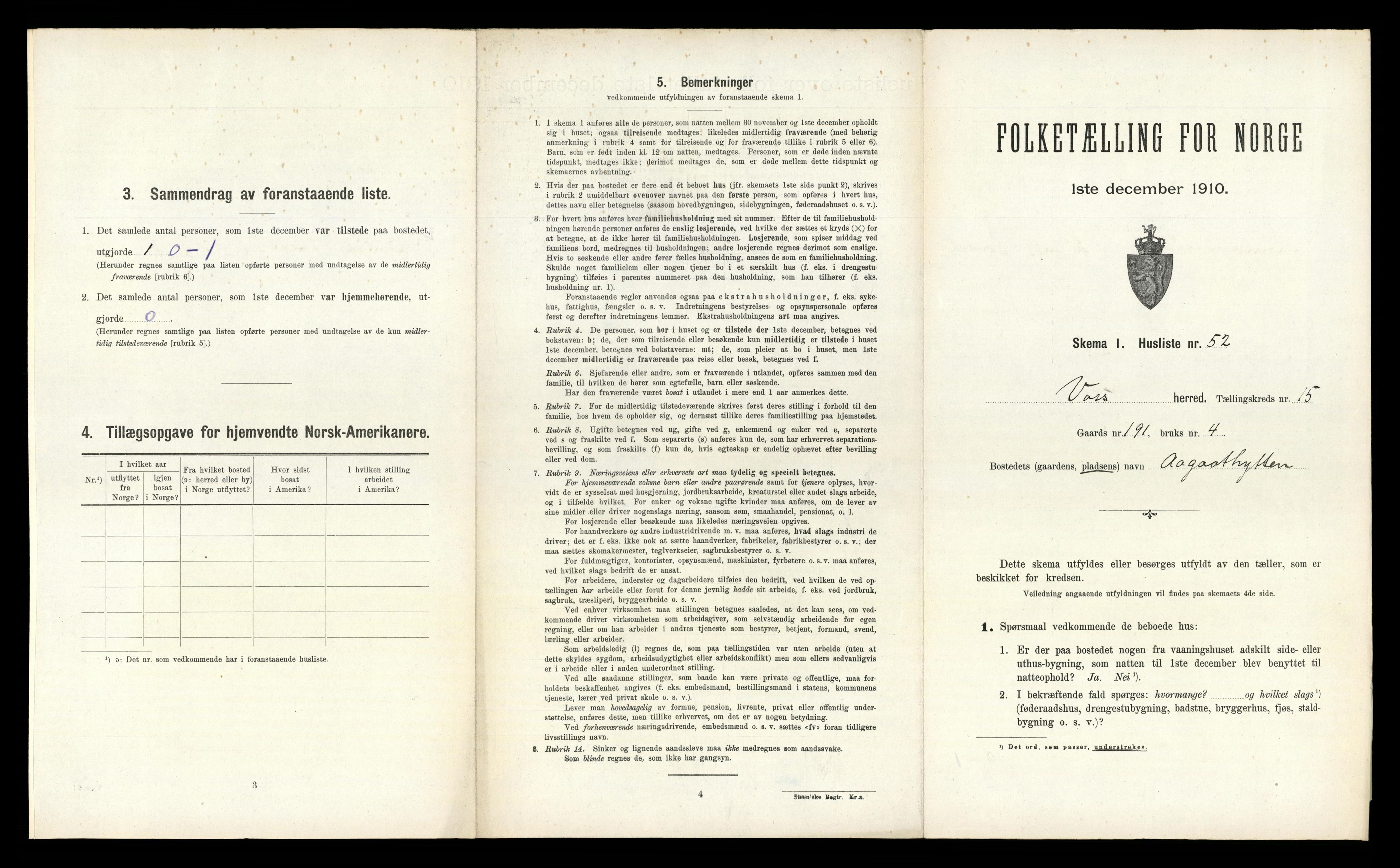 RA, Folketelling 1910 for 1235 Voss herred, 1910, s. 1962