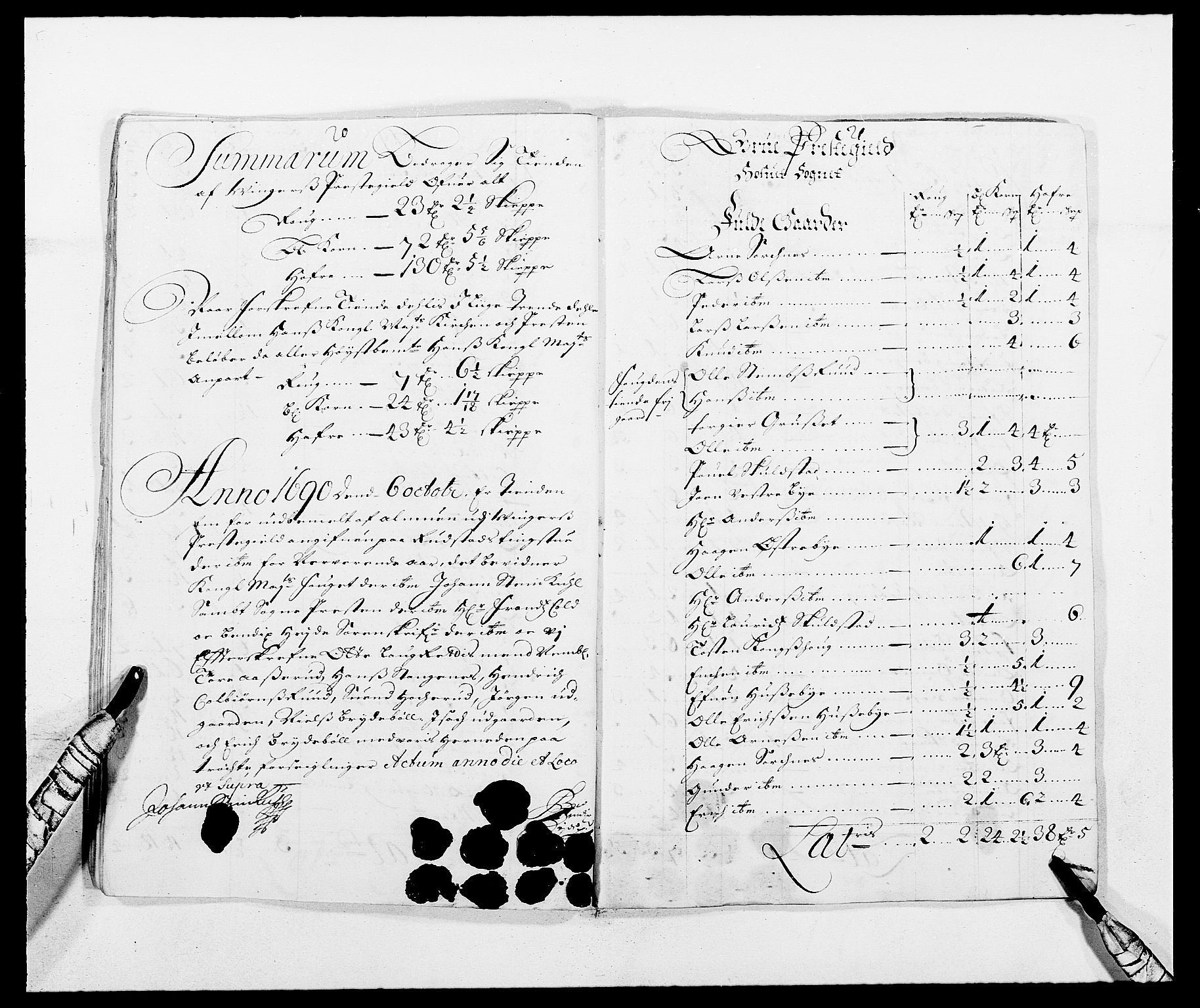 Rentekammeret inntil 1814, Reviderte regnskaper, Fogderegnskap, AV/RA-EA-4092/R13/L0828: Fogderegnskap Solør, Odal og Østerdal, 1690, s. 213