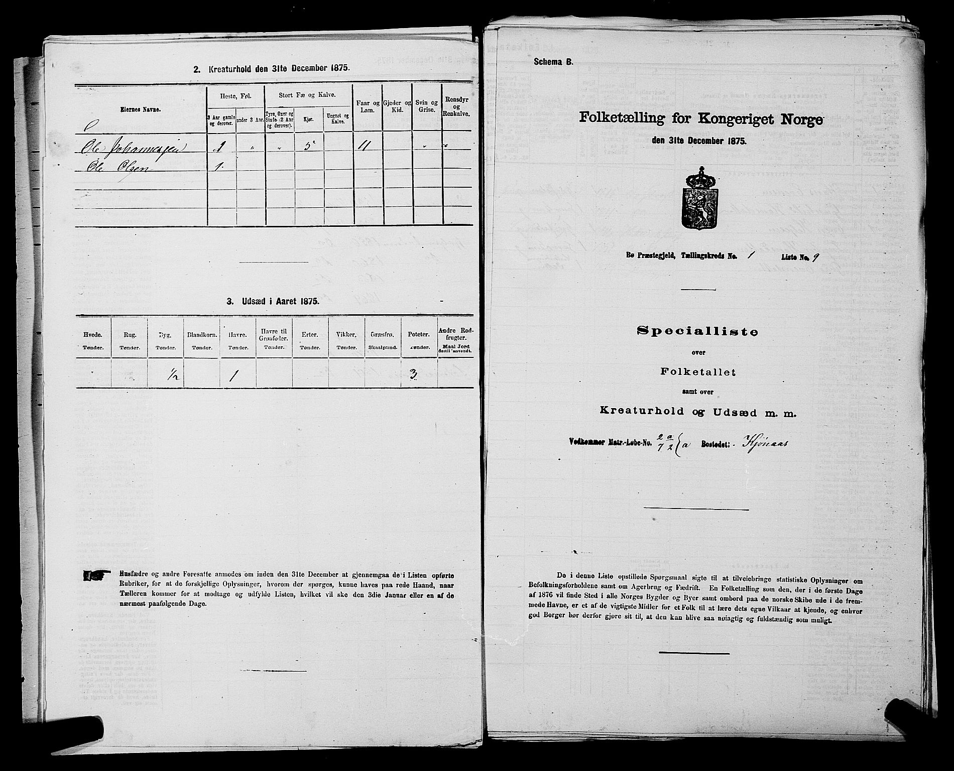 SAKO, Folketelling 1875 for 0821P Bø prestegjeld, 1875, s. 56